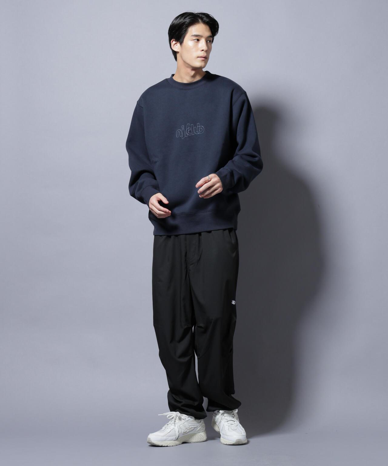 「NJ/CLUB」裏起毛 ジャージークルーネックスウェット