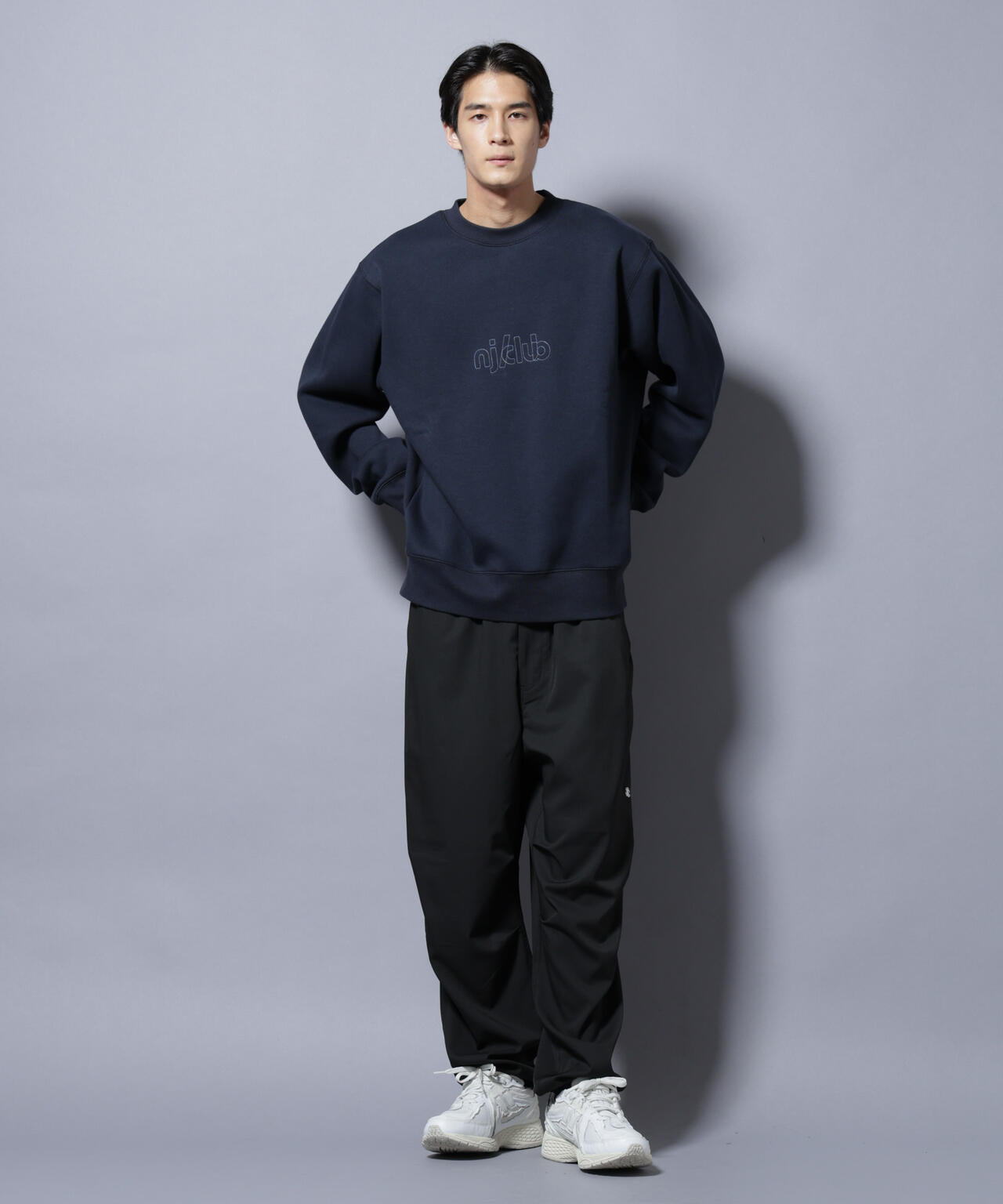 「NJ/CLUB」裏起毛 ジャージークルーネックスウェット
