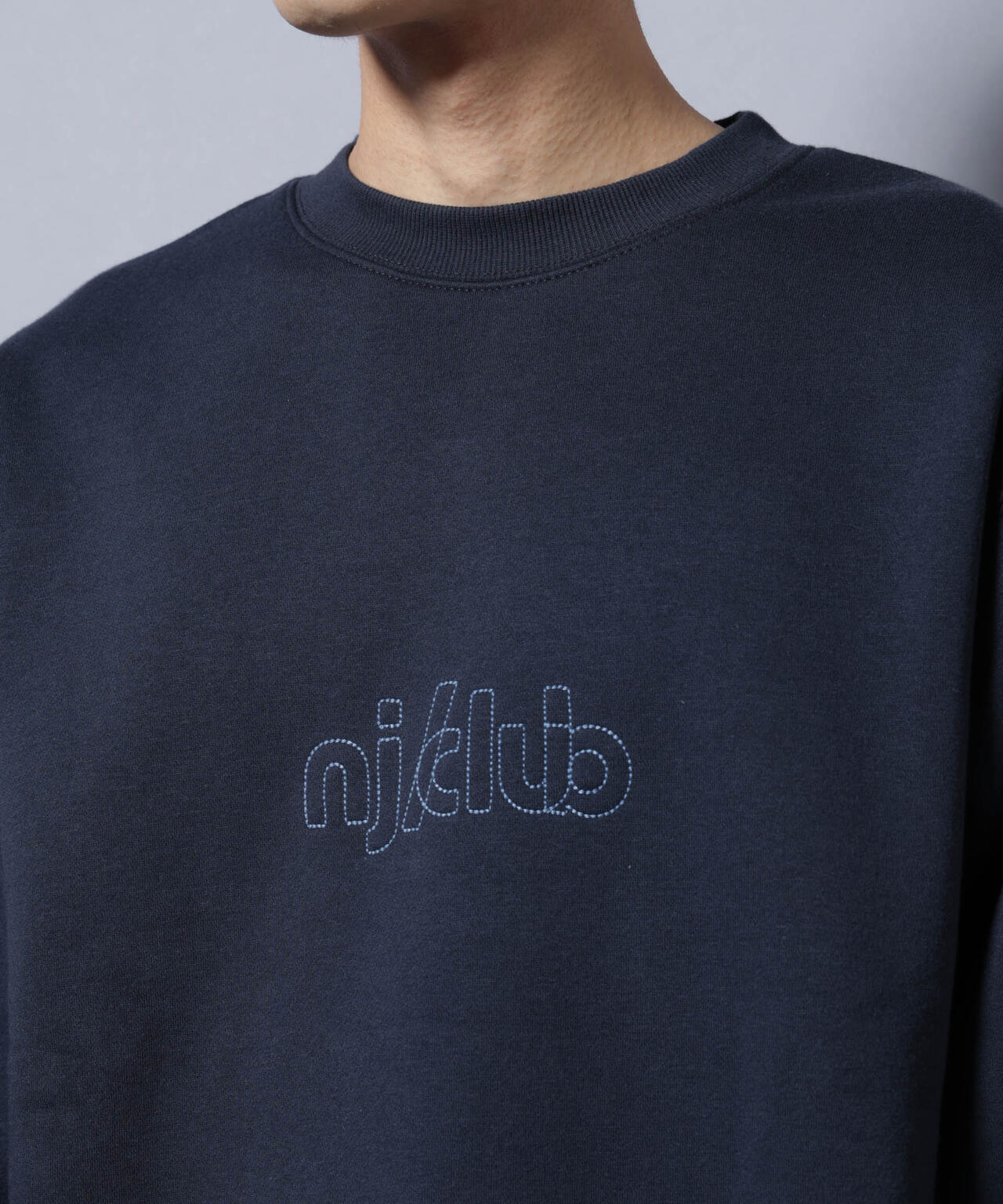 「NJ/CLUB」裏起毛 ジャージークルーネックスウェット