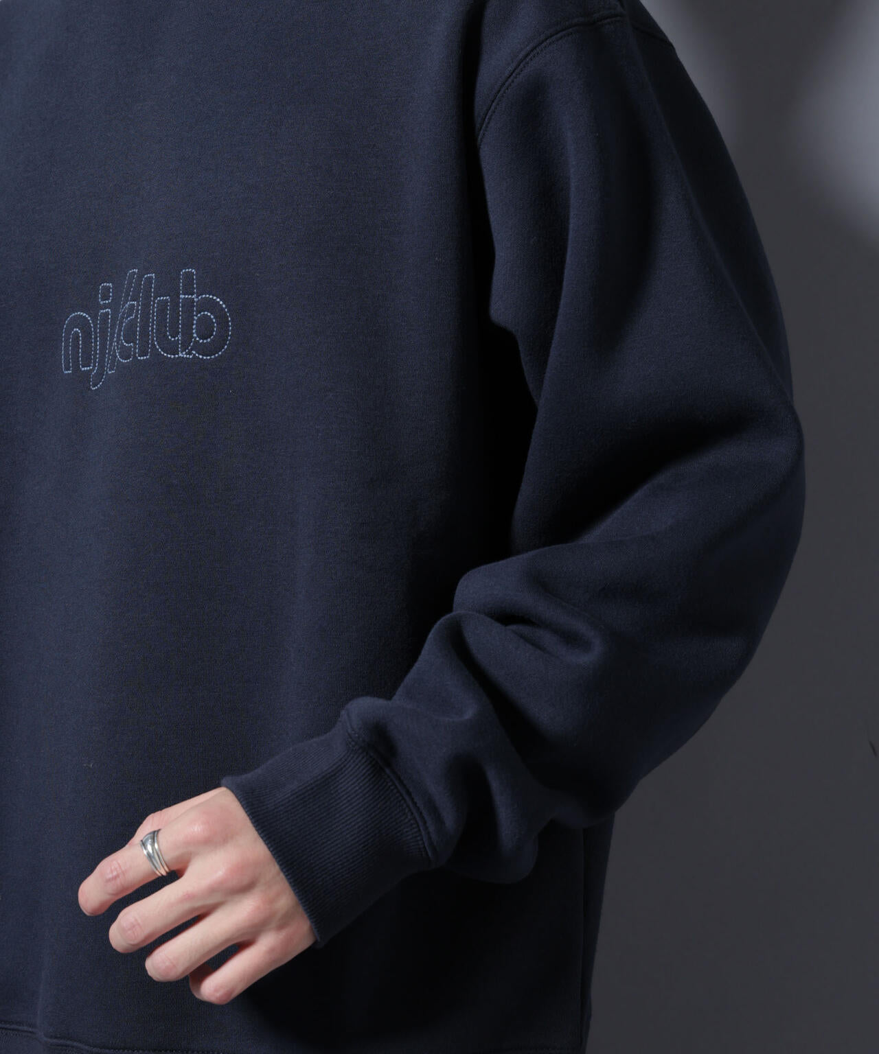 「NJ/CLUB」裏起毛 ジャージークルーネックスウェット