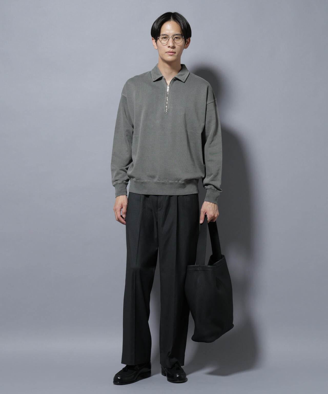 ヴィンテージライク ハーフZIPスウェット