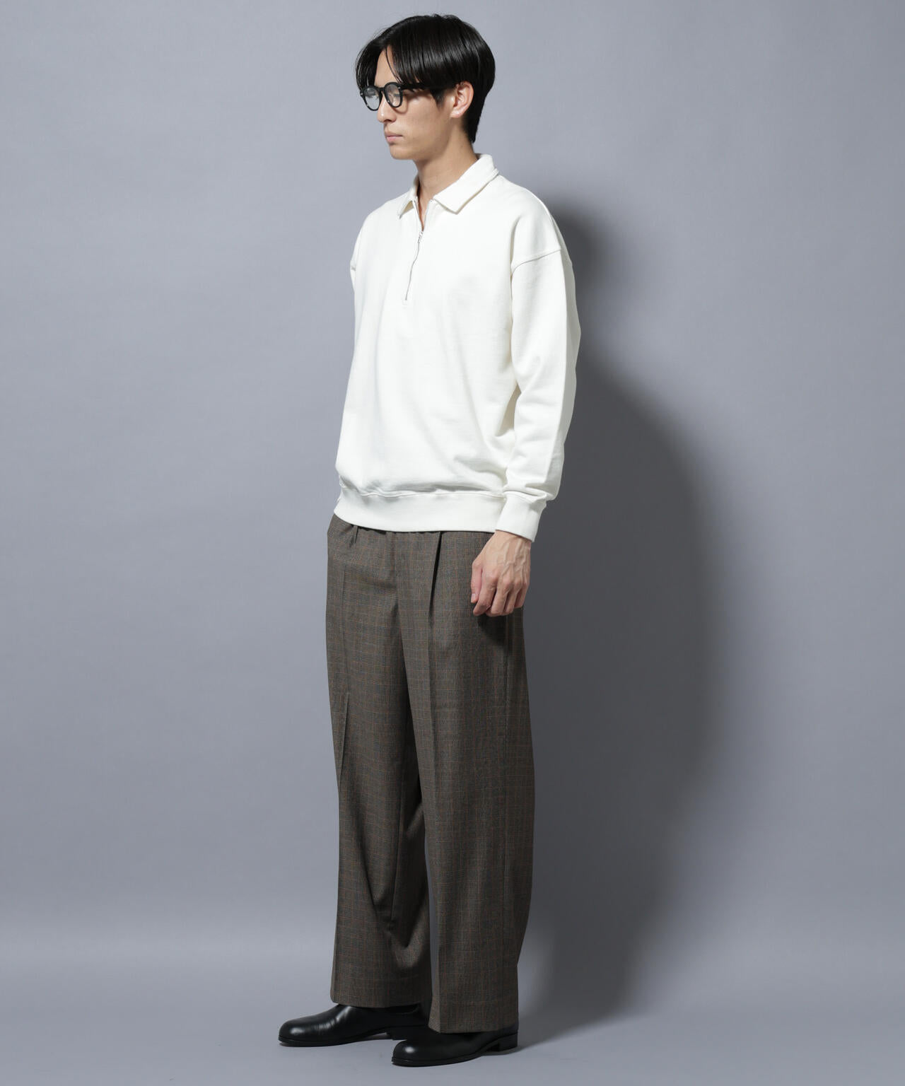 ヴィンテージライク ハーフZIPスウェット