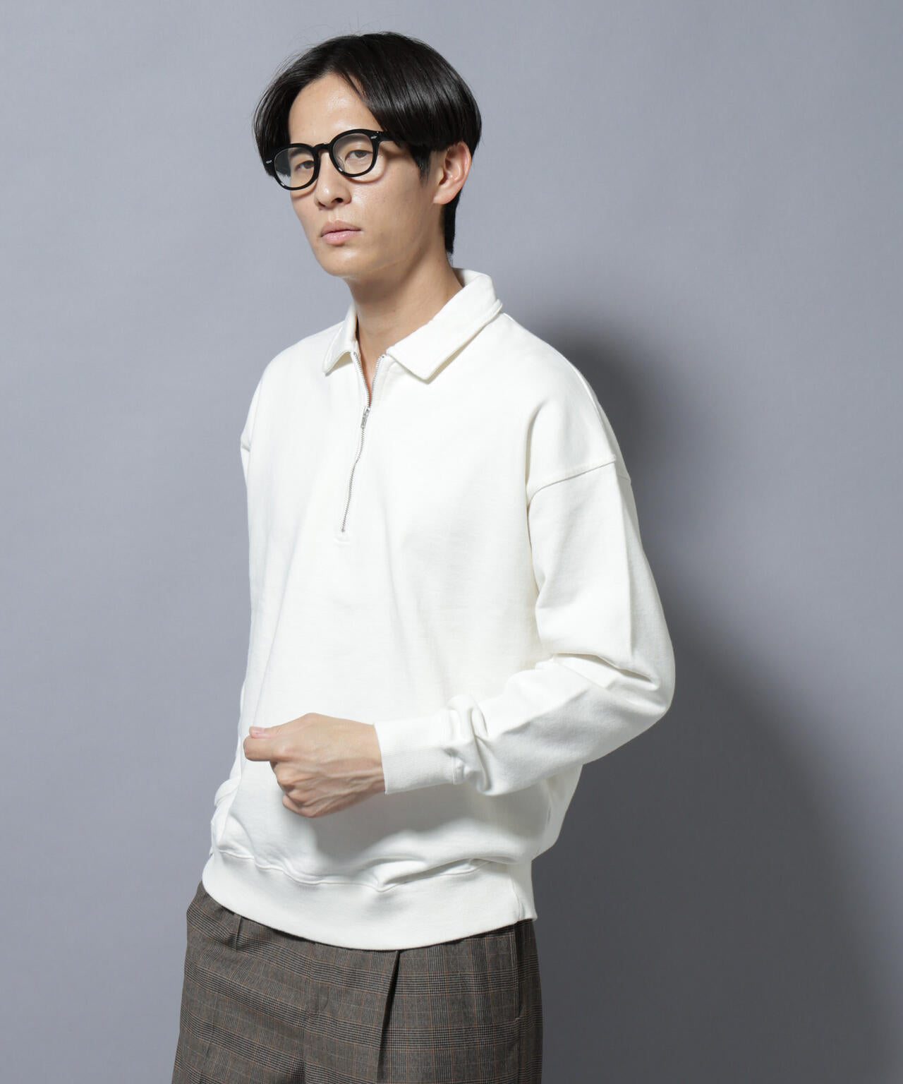 ヴィンテージライク ハーフZIPスウェット