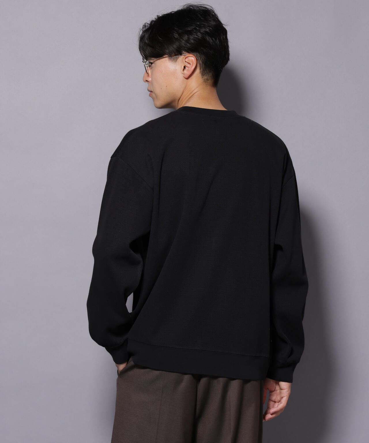 コットンガーメントダイサーマルクルーネックプルオーバー