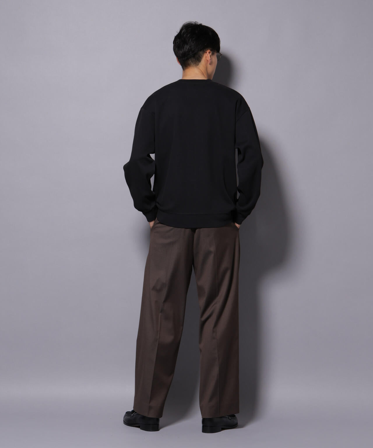 コットンガーメントダイサーマルクルーネックプルオーバー