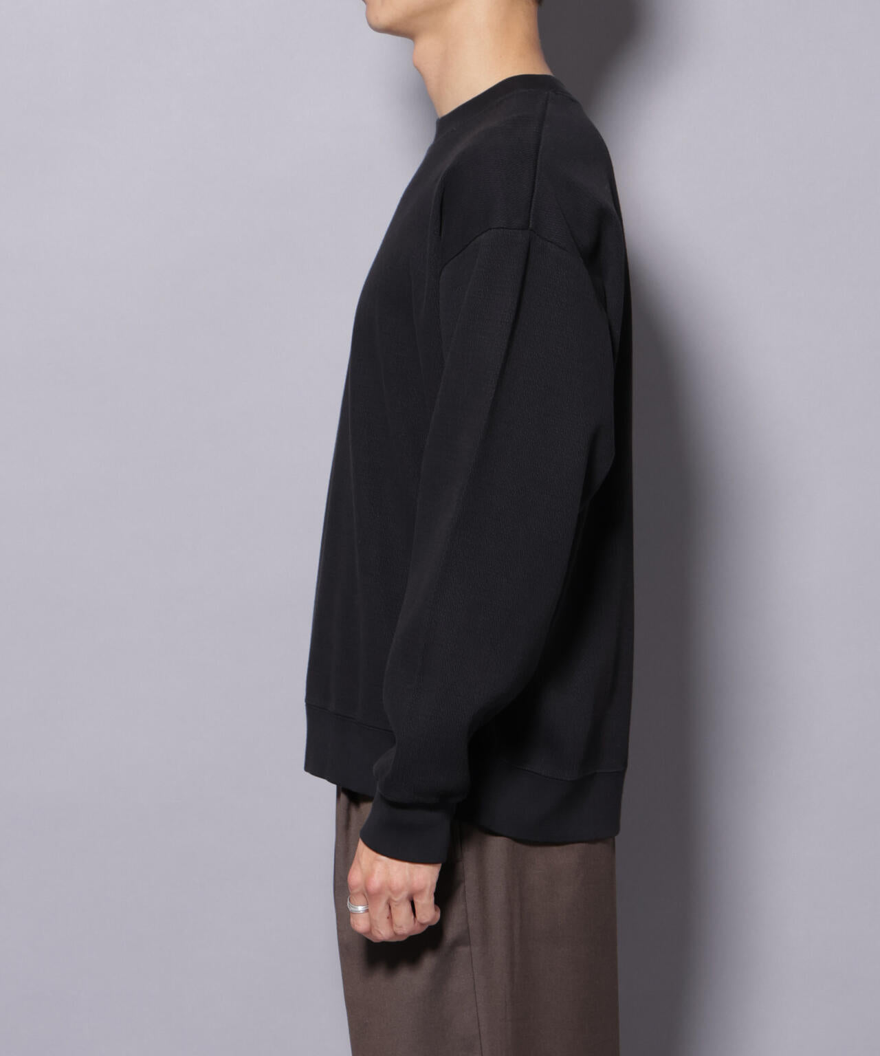 コットンガーメントダイサーマルクルーネックプルオーバー