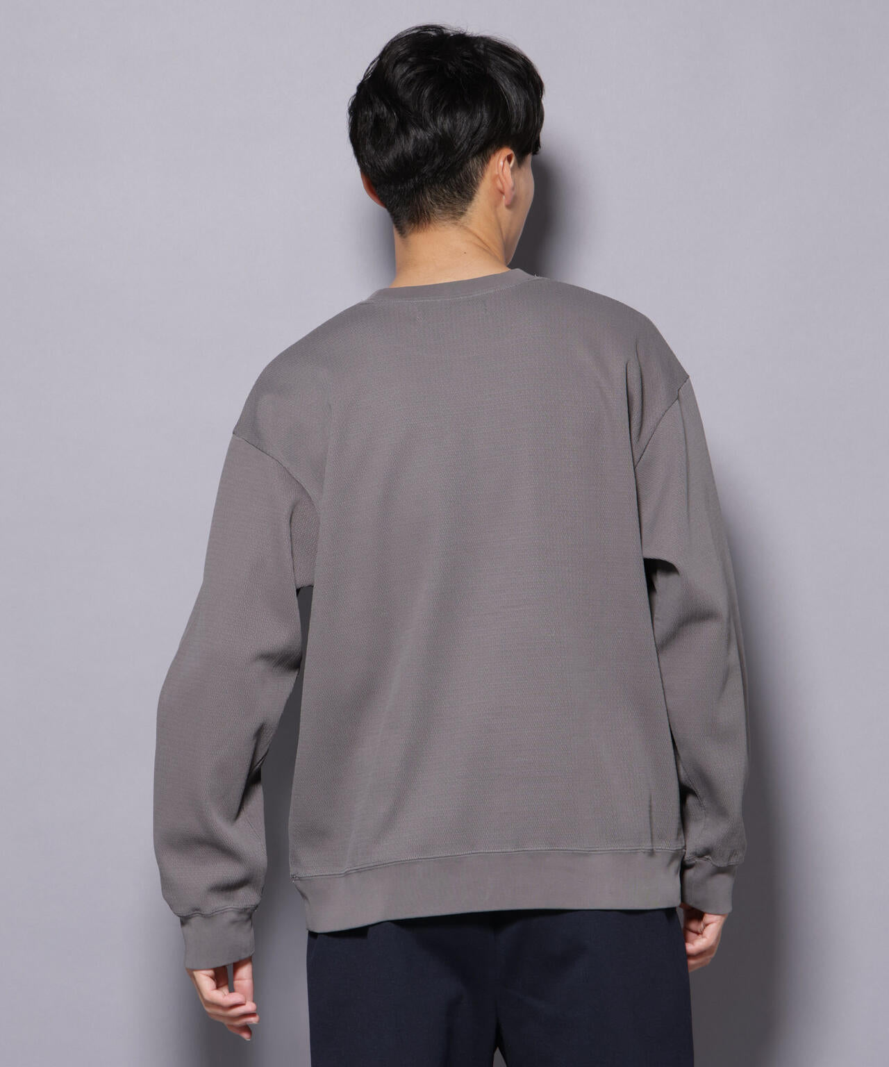 コットンガーメントダイサーマルクルーネックプルオーバー