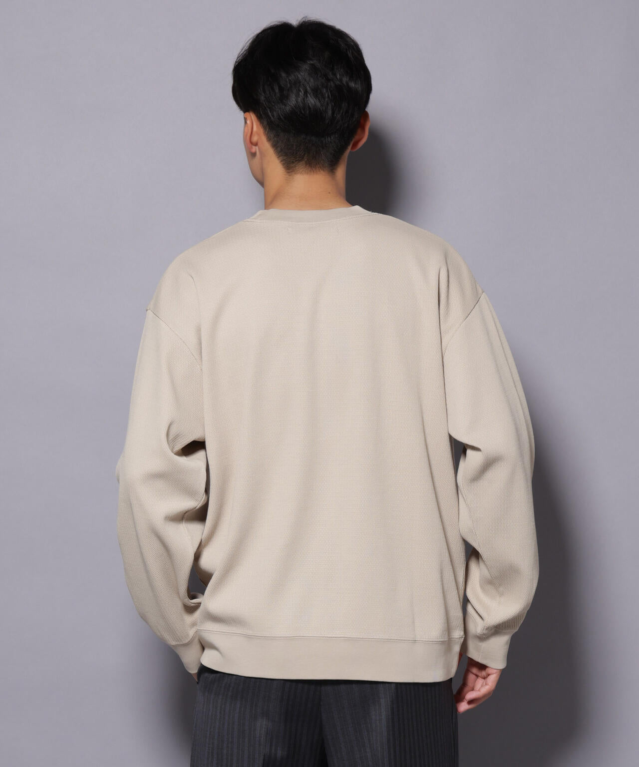 コットンガーメントダイサーマルクルーネックプルオーバー