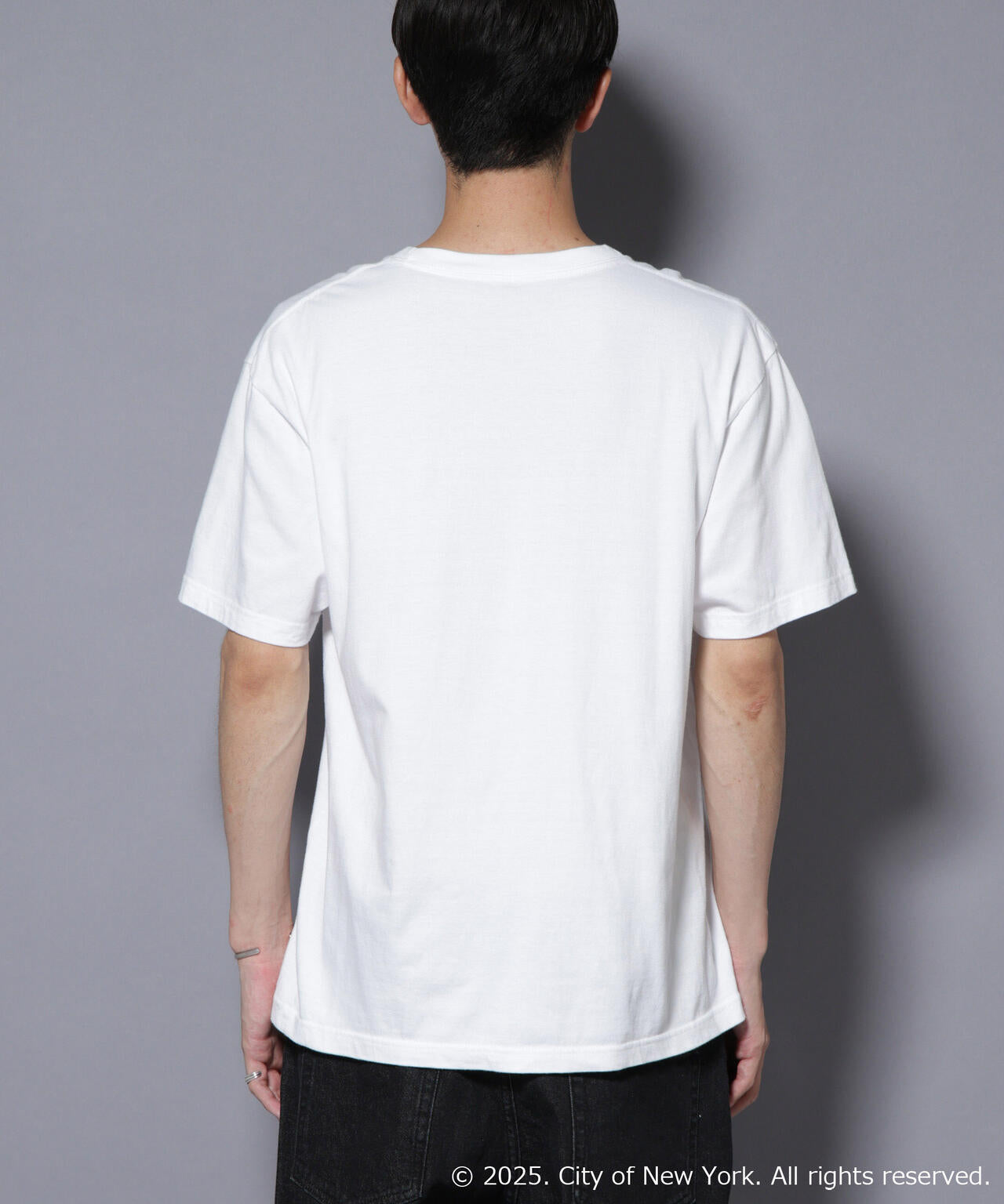 別注GOOD ROCK SPEED NYC シルバー箔プリントTシャツ