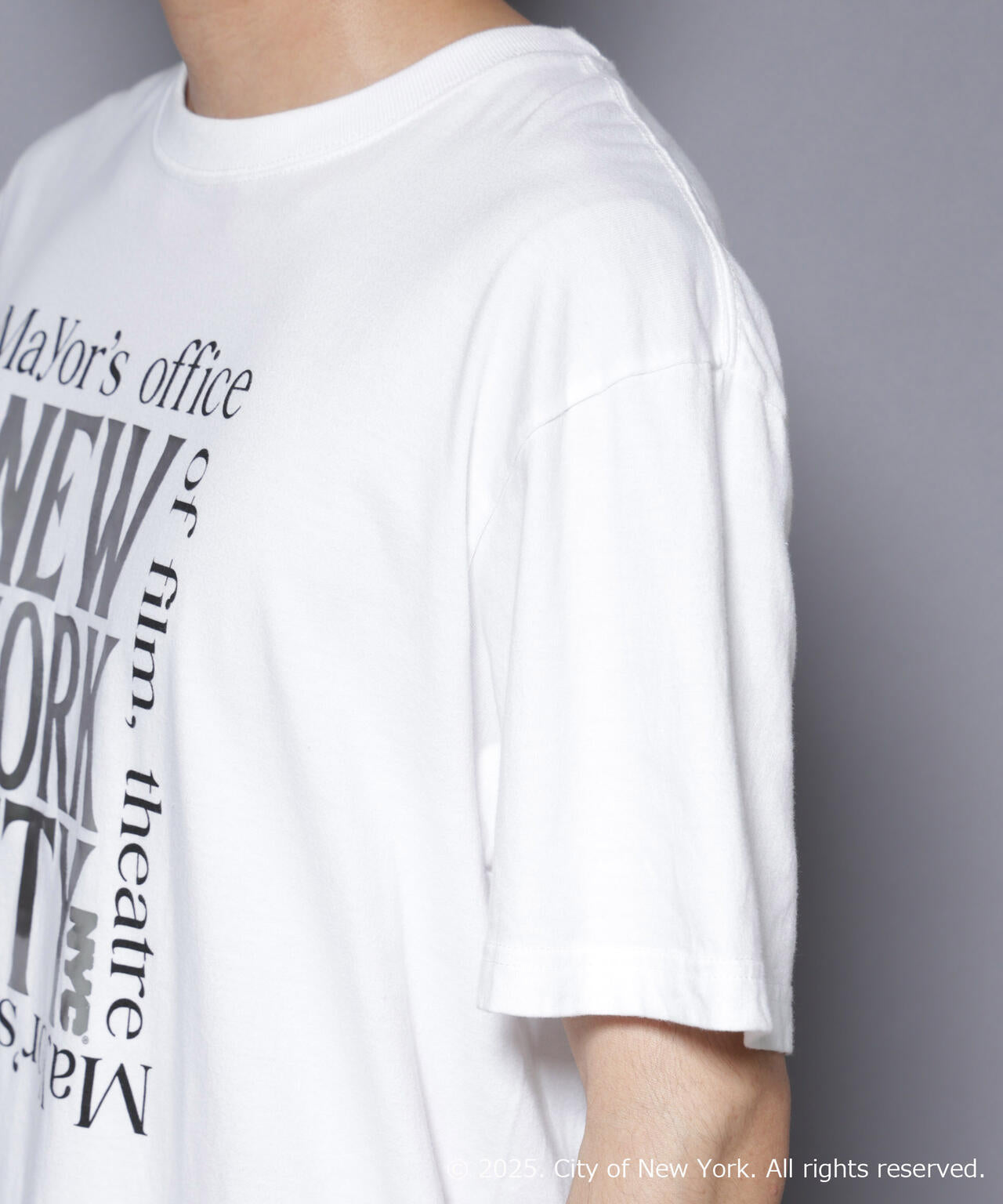 別注GOOD ROCK SPEED NYC シルバー箔プリントTシャツ