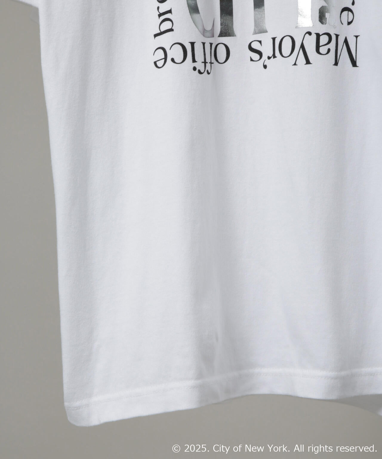 別注GOOD ROCK SPEED NYC シルバー箔プリントTシャツ