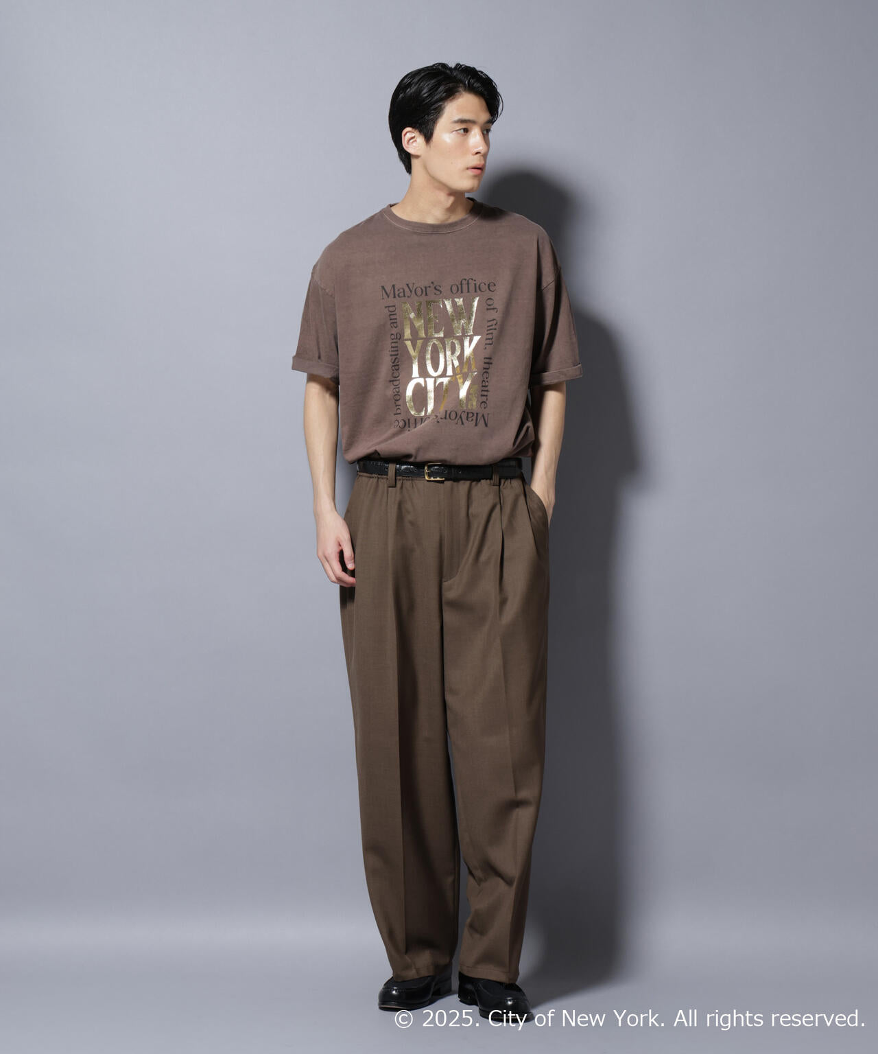 別注GOOD ROCK SPEED NYC 箔プリントTシャツ