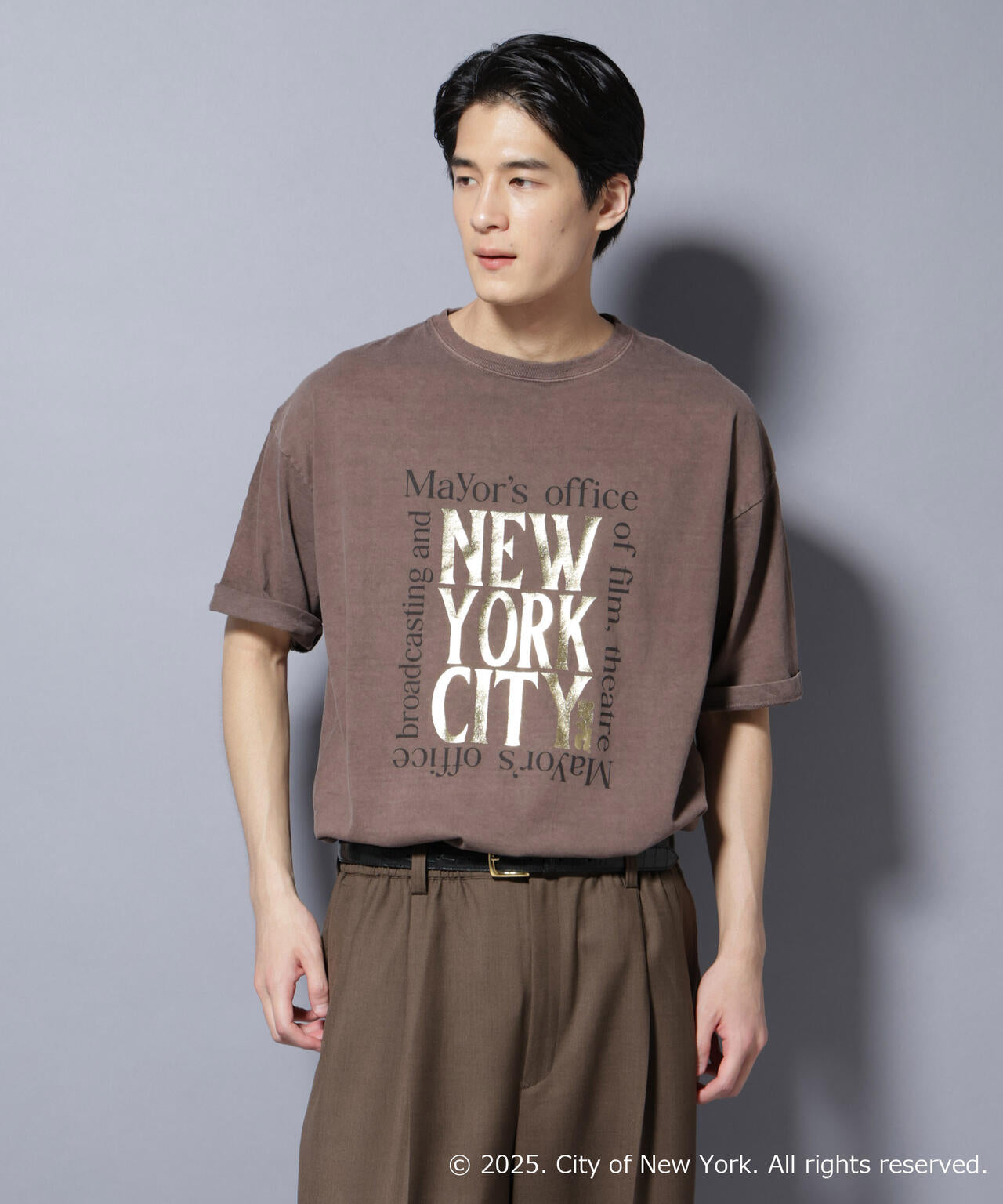 別注GOOD ROCK SPEED NYC 箔プリントTシャツ