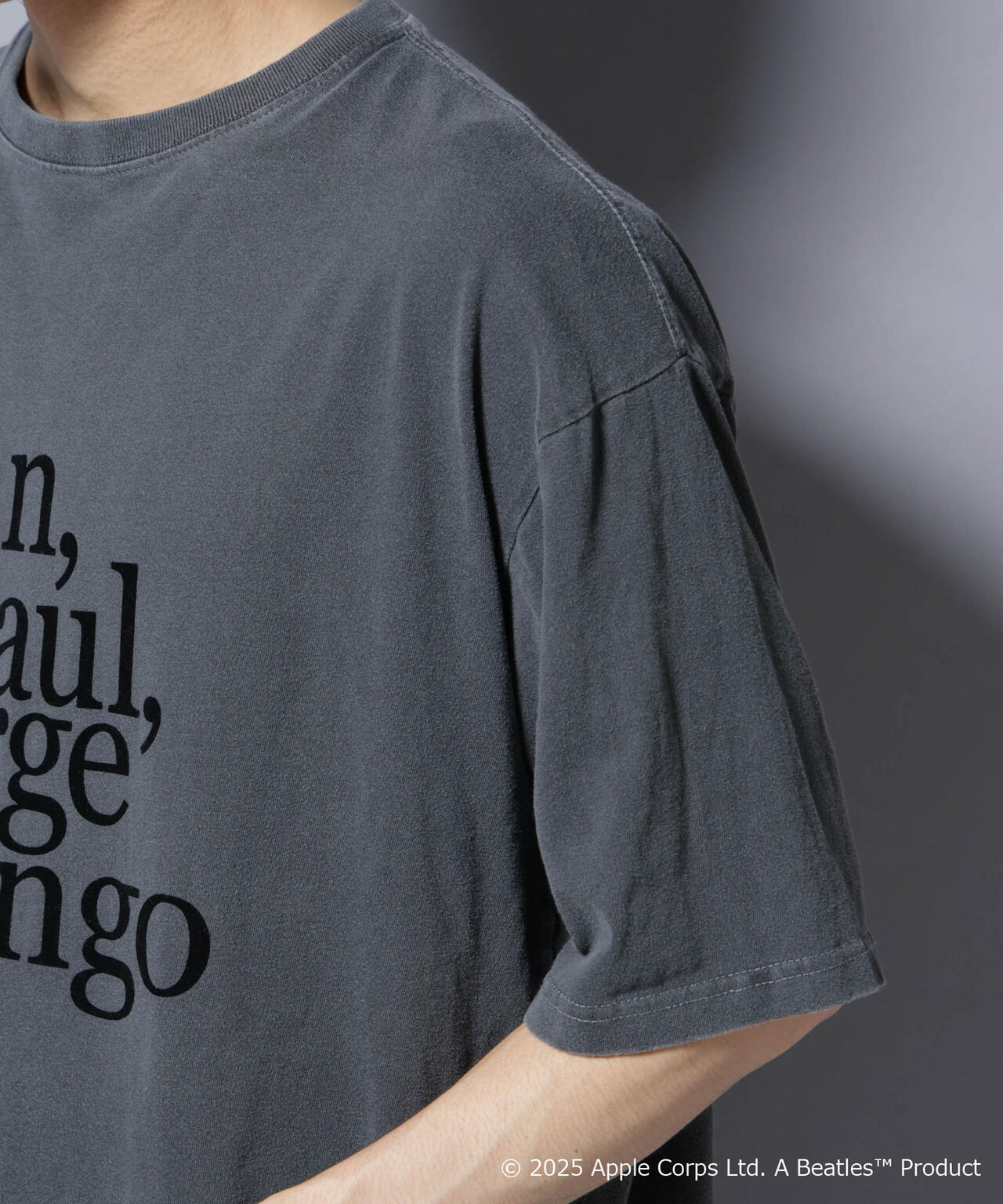 別注GOOD ROCK SPEED BEATLES フロッキープリントTシャツ