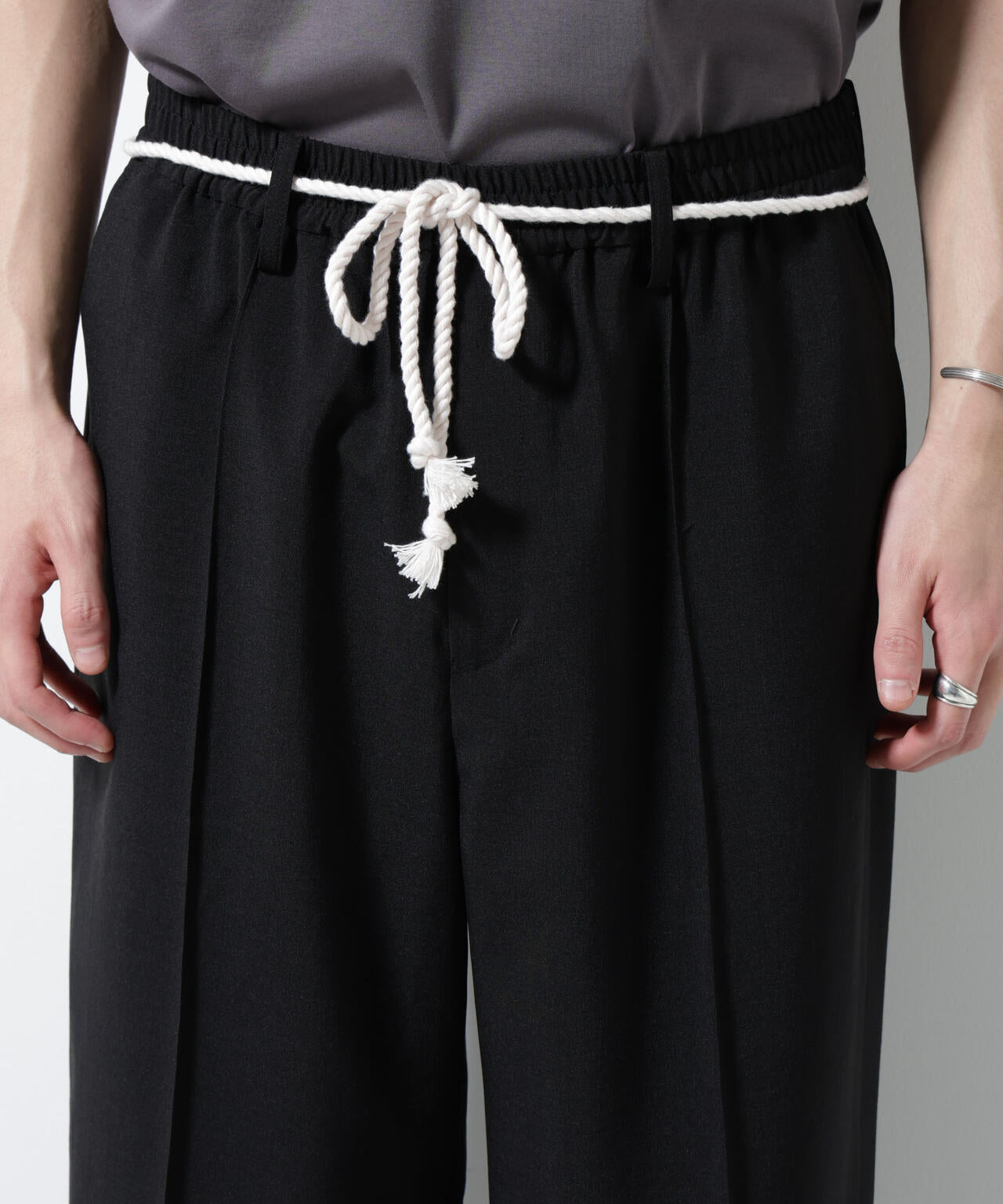 メランジドライイージーテーパードパンツ(セットアップ可)