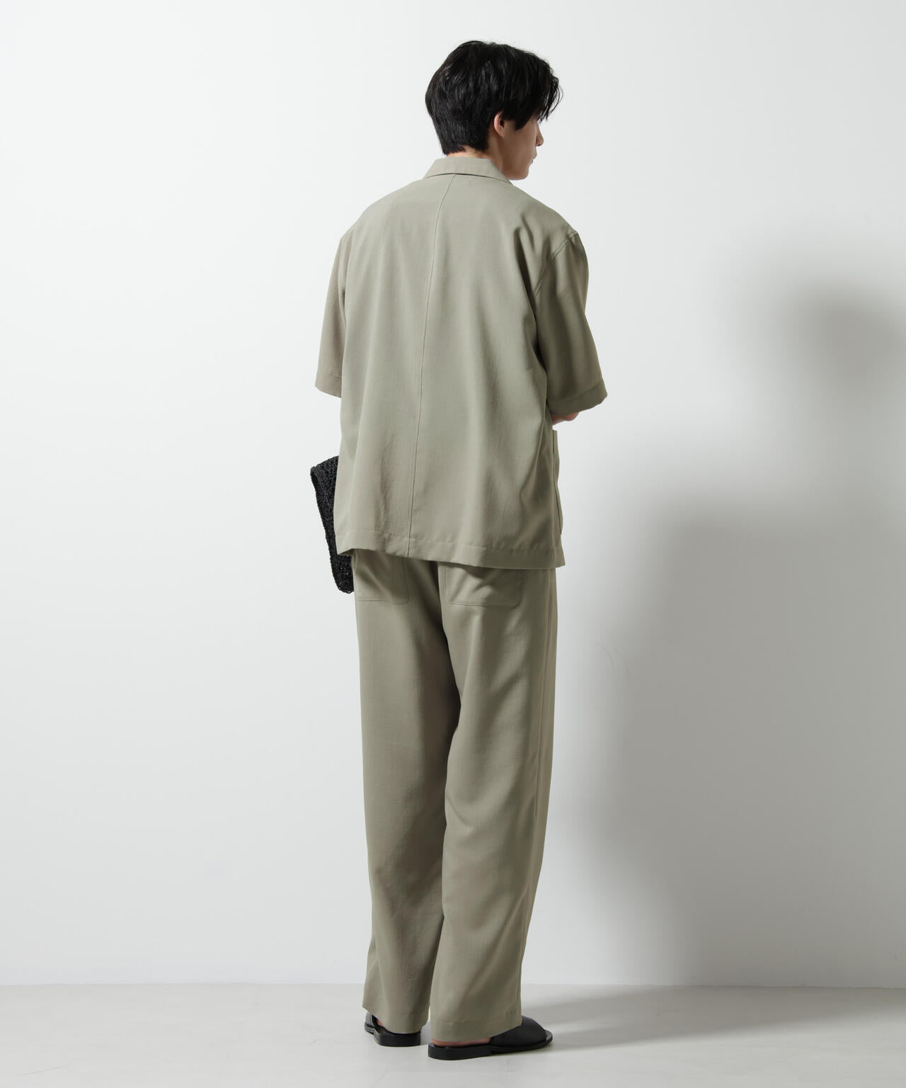 メランジドライイージーテーパードパンツ(セットアップ可)