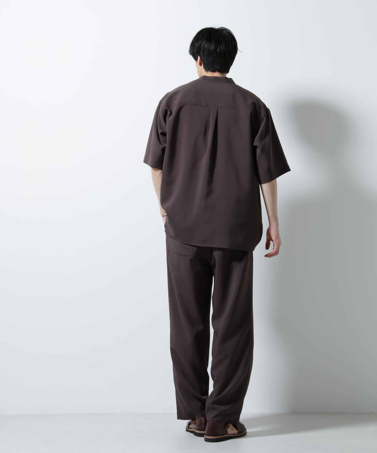 メランジドライイージーテーパードパンツ(セットアップ可)