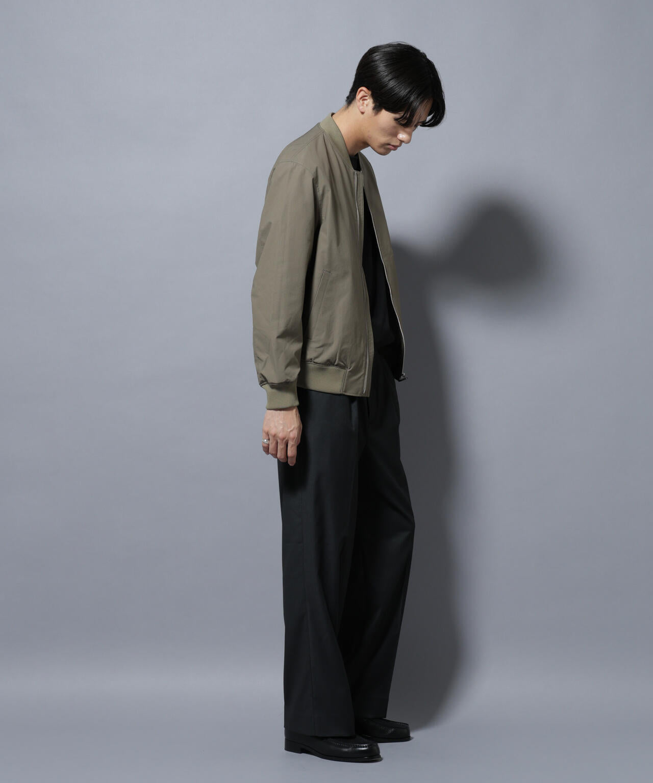 DELEGANTEエアリーサキソニー/CHK/ST ストレートFITパンツ(セットアップ可)