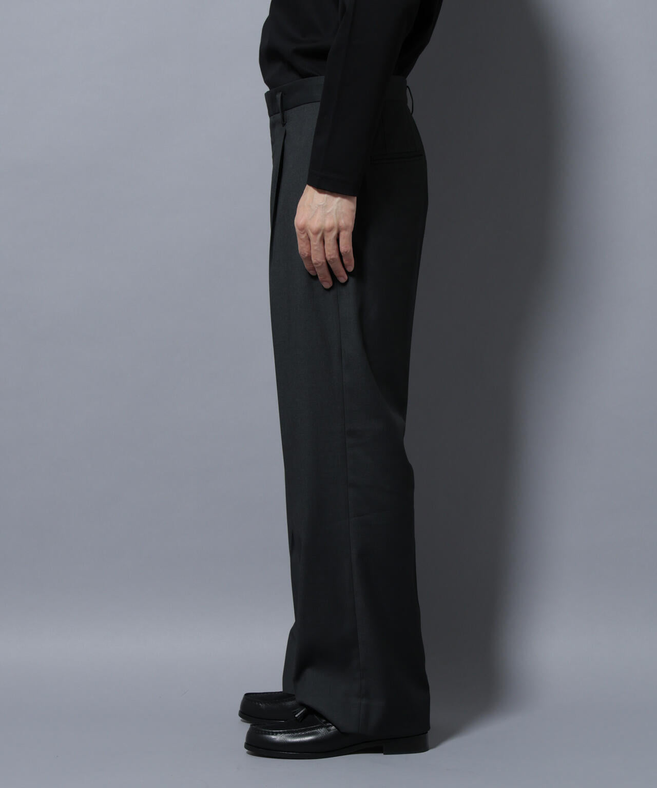 DELEGANTEエアリーサキソニー/CHK/ST ストレートFITパンツ(セットアップ可)