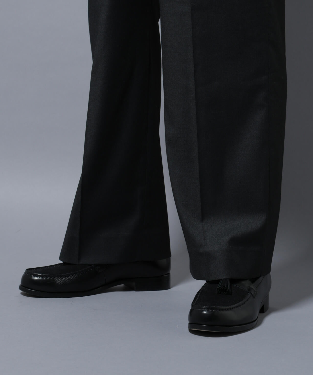 DELEGANTEエアリーサキソニー/CHK/ST ストレートFITパンツ(セットアップ可)