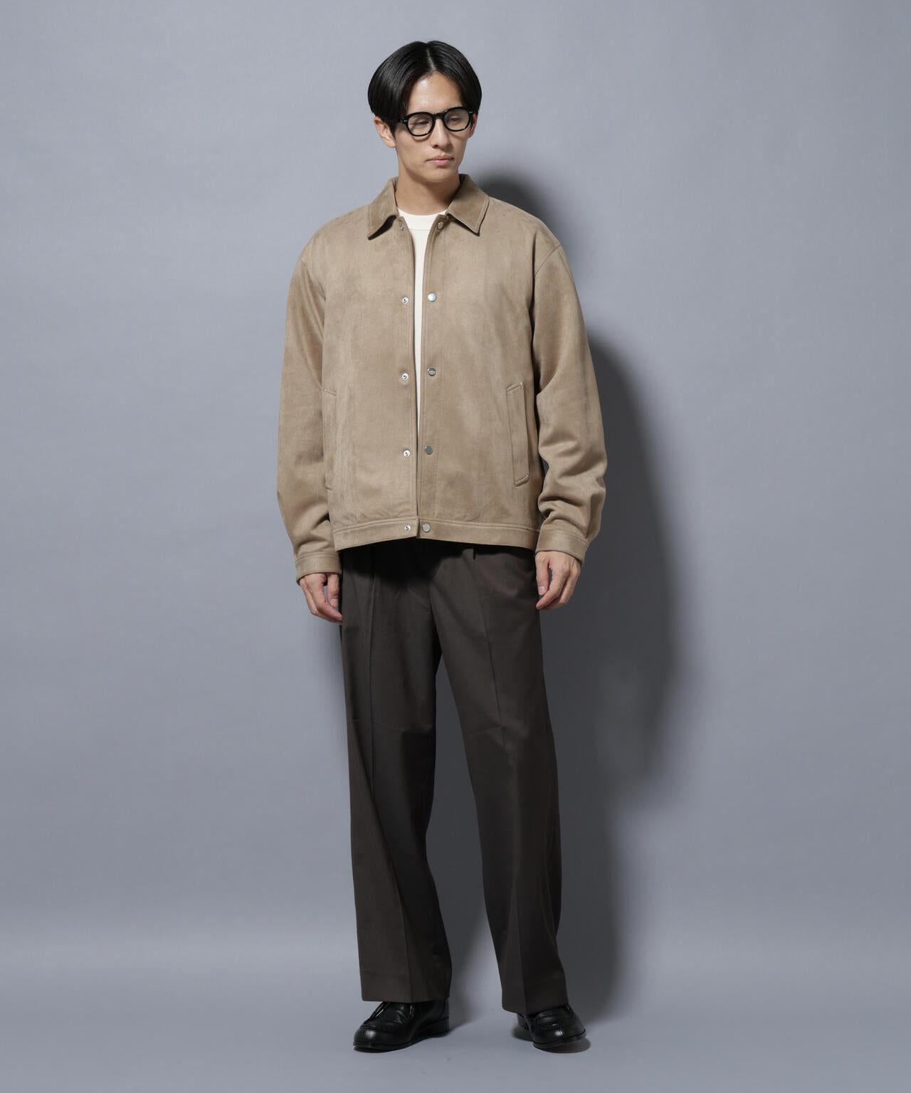 DELEGANTEエアリーサキソニー/CHK/ST ストレートFITパンツ(セットアップ可)