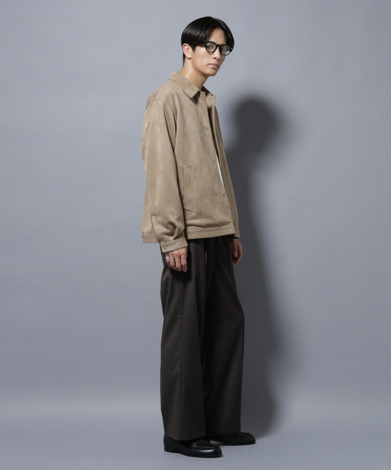 DELEGANTEエアリーサキソニー/CHK/ST ストレートFITパンツ(セットアップ可)