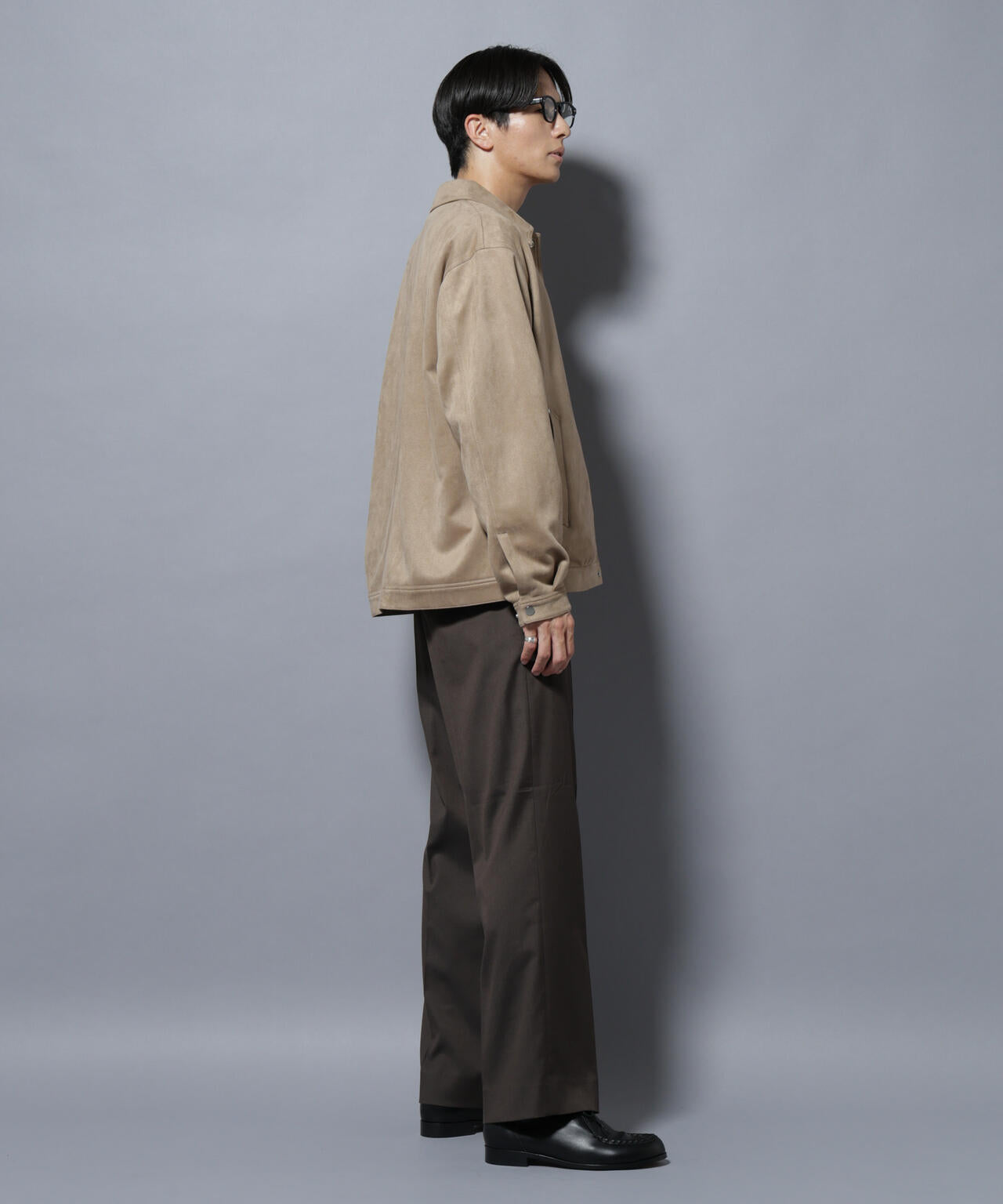 DELEGANTEエアリーサキソニー/CHK/ST ストレートFITパンツ(セットアップ可)