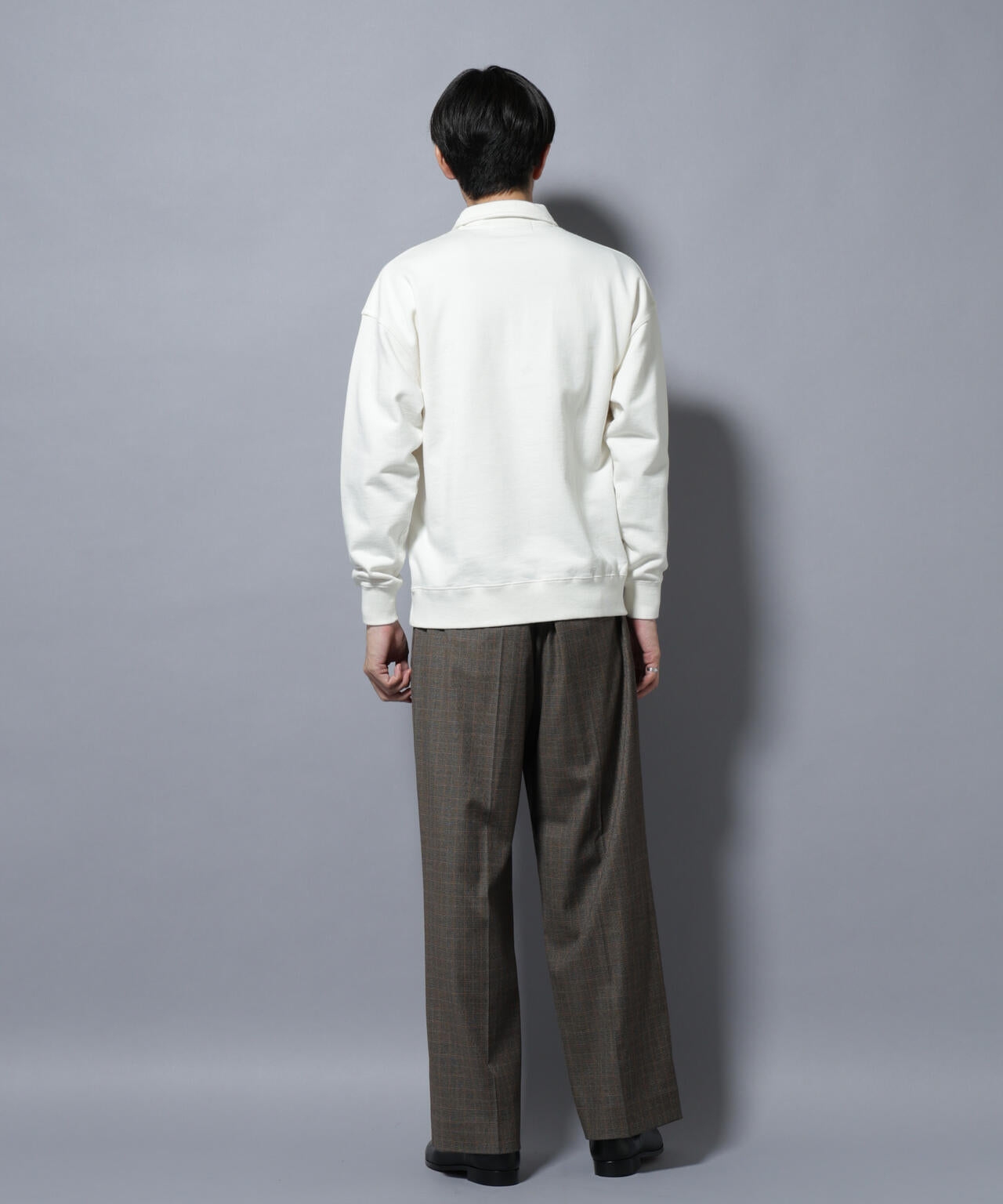 DELEGANTEエアリーサキソニー/CHK/ST ストレートFITパンツ(セットアップ可)