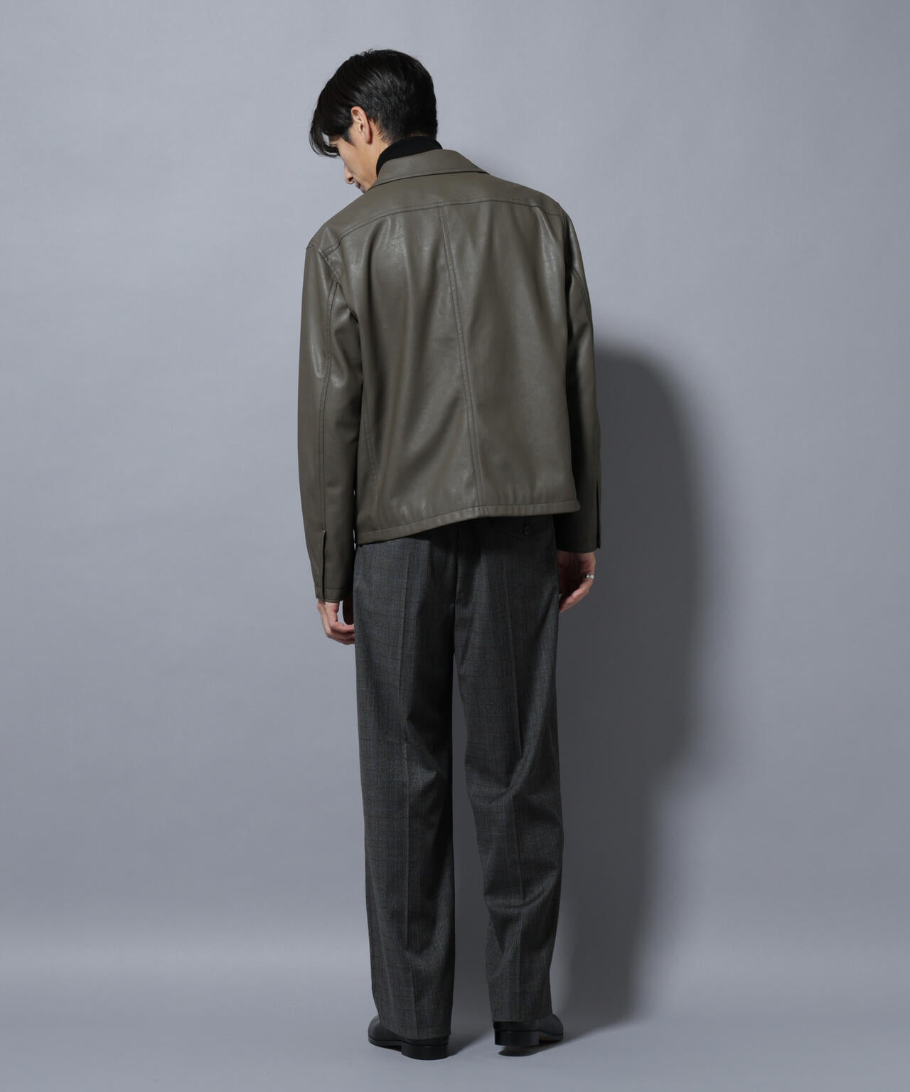 DELEGANTEエアリーサキソニー/CHK/ST ストレートFITパンツ(セットアップ可)