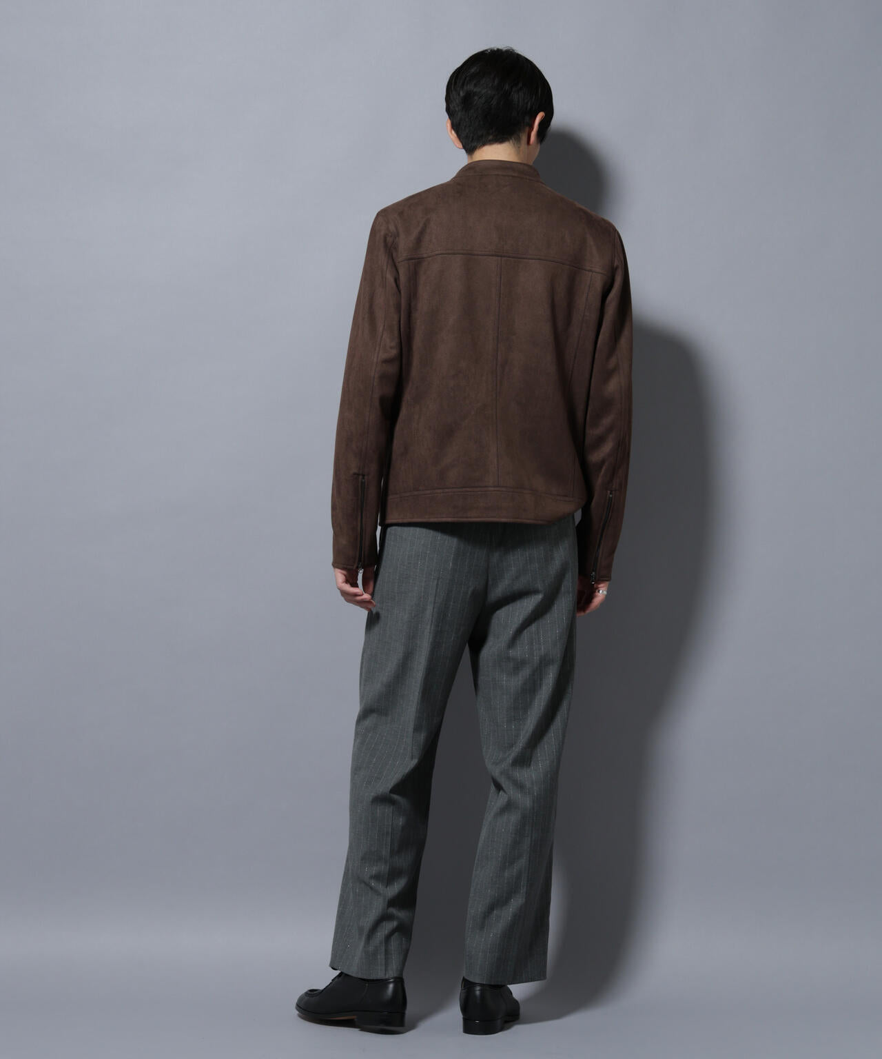 DELEGANTEエアリーサキソニー/CHK/ST ストレートFITパンツ(セットアップ可)