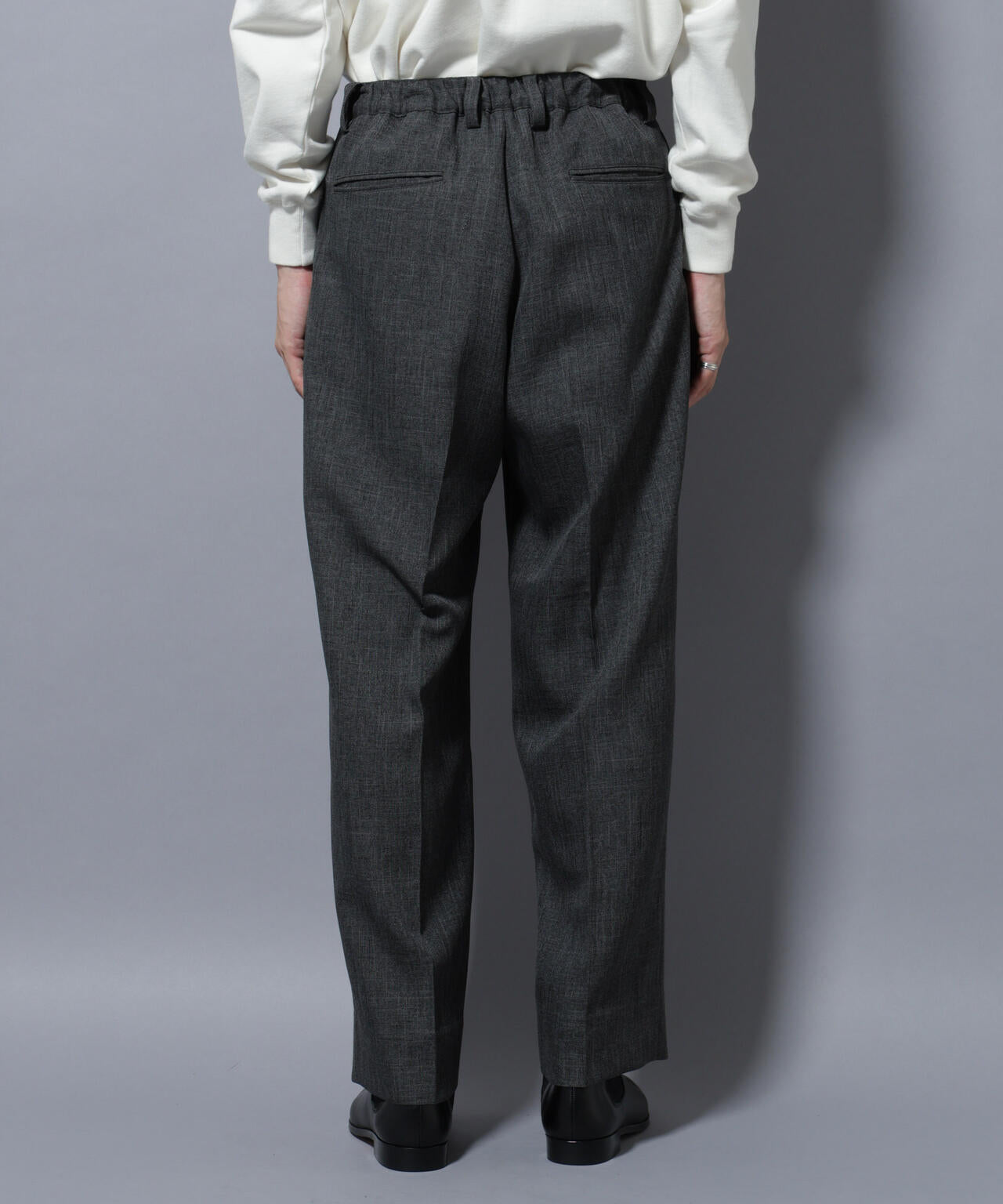 「大人のワイドパンツ」シャークスキンイージースラックス