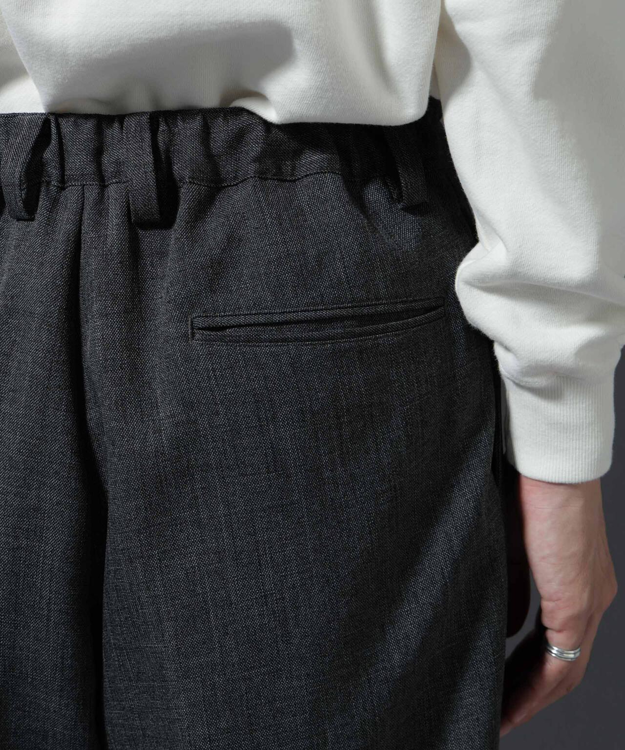 「大人のワイドパンツ」シャークスキンイージースラックス