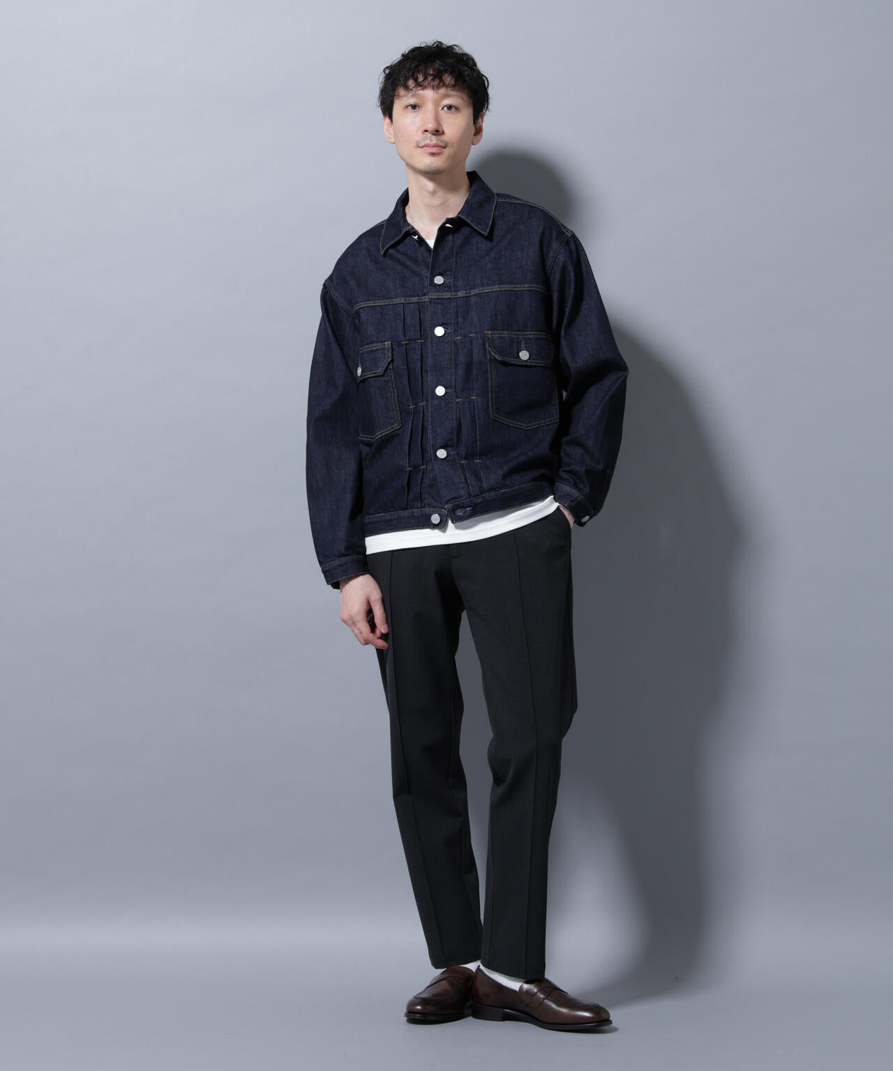 サイドリブストレッチイージーパンツ