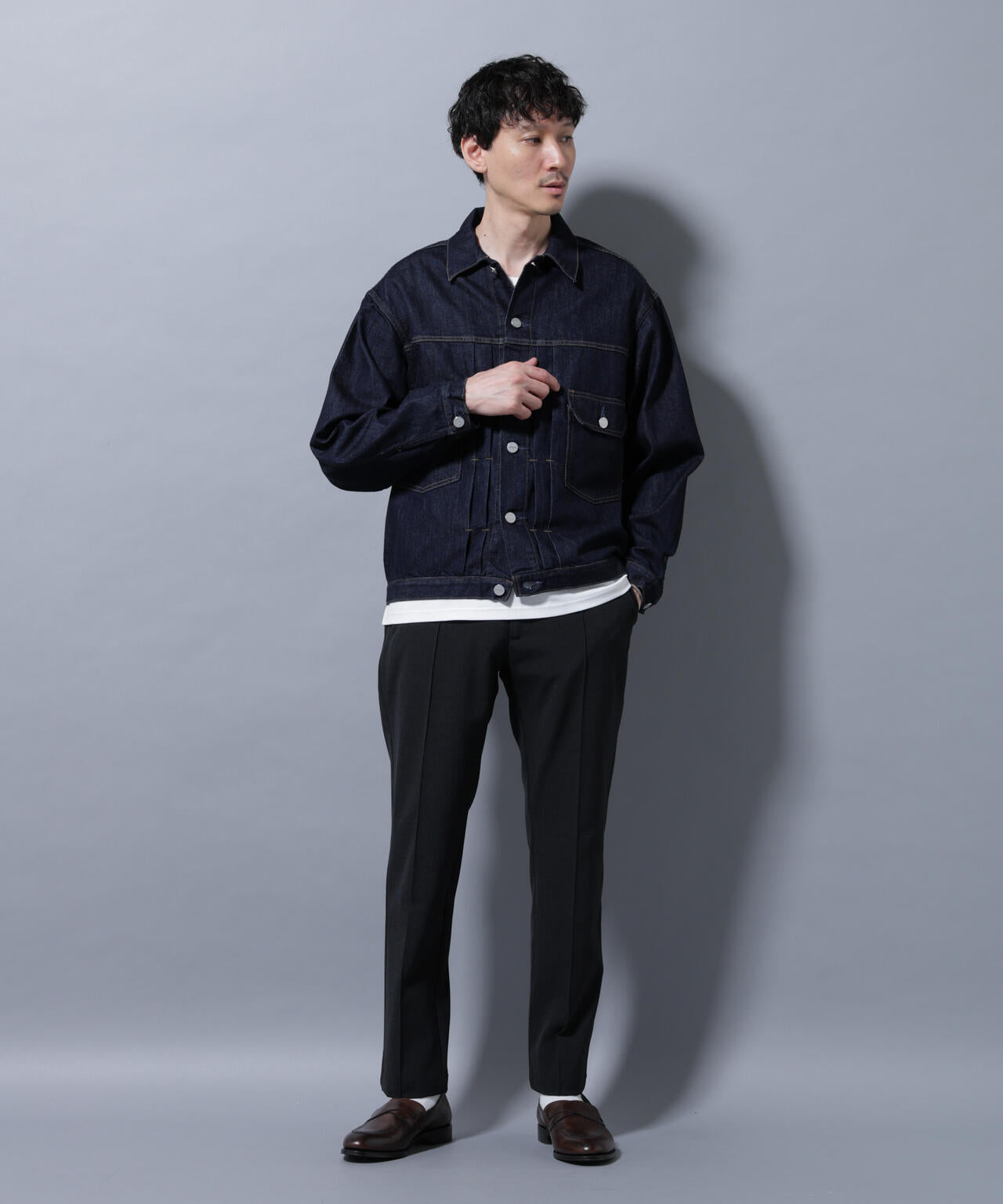 サイドリブストレッチイージーパンツ