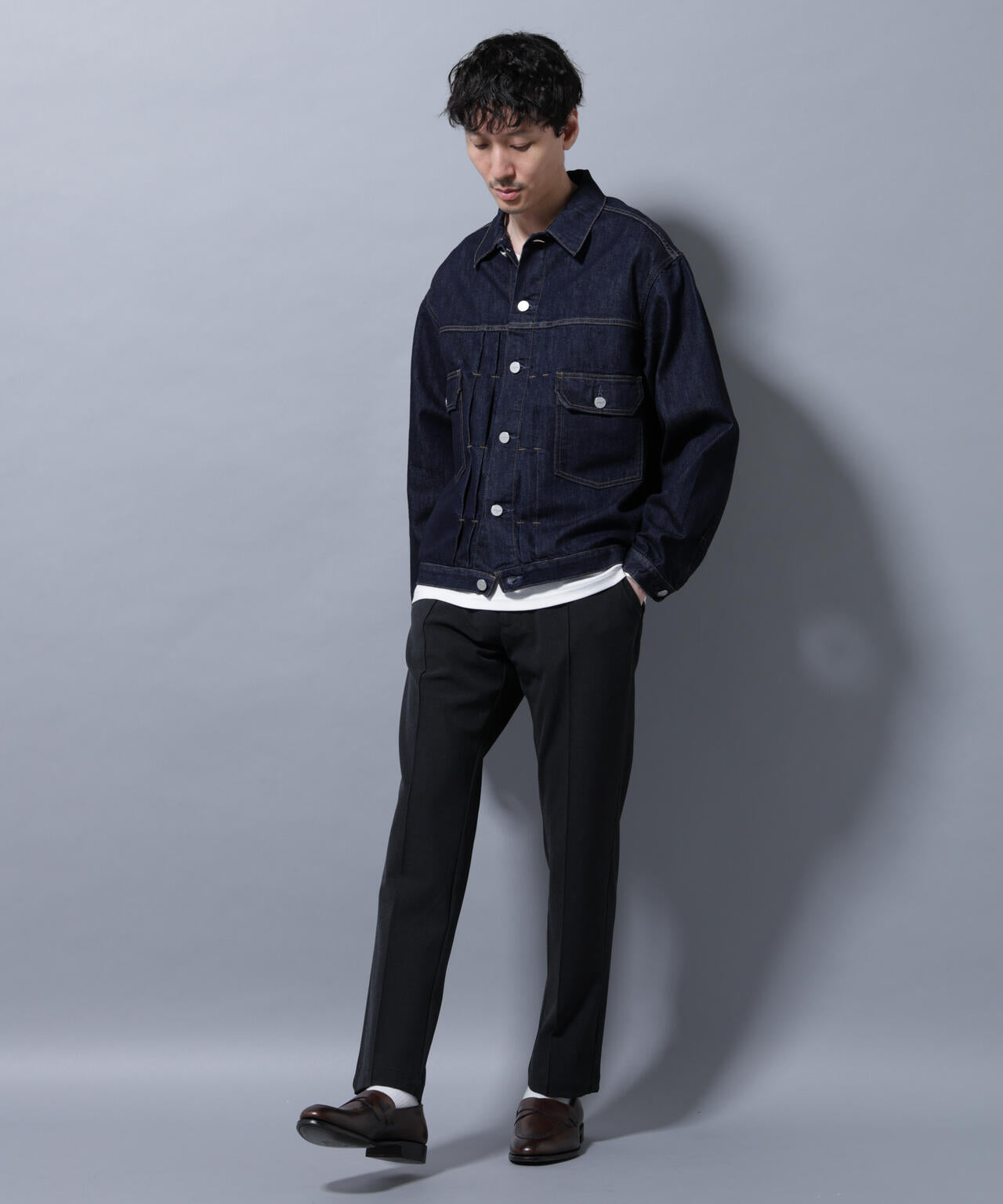 サイドリブストレッチイージーパンツ