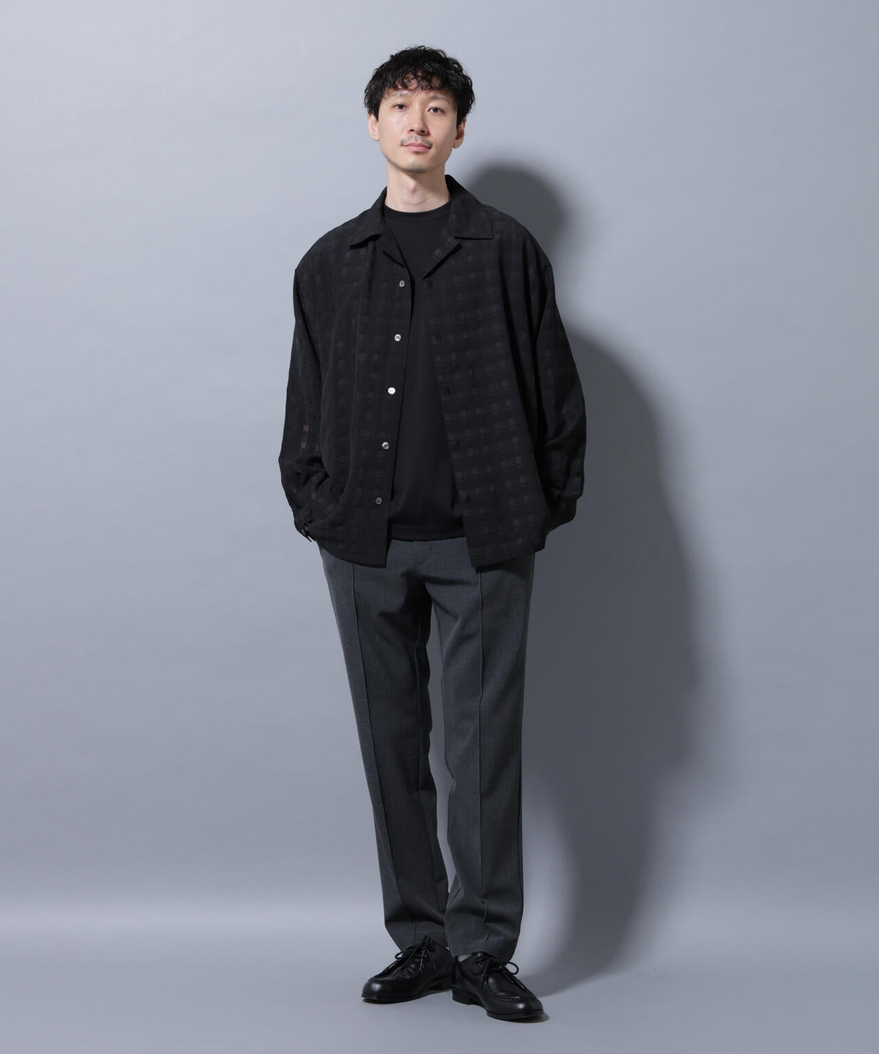 サイドリブストレッチイージーパンツ