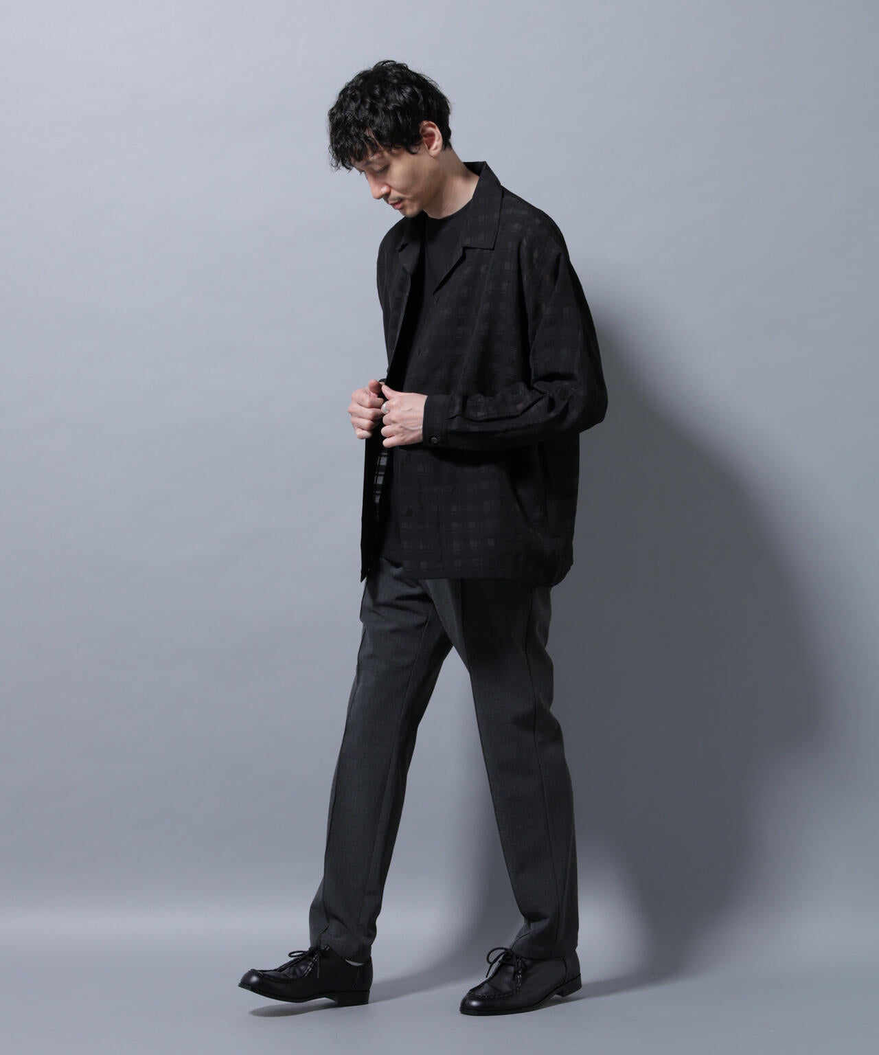 サイドリブストレッチイージーパンツ