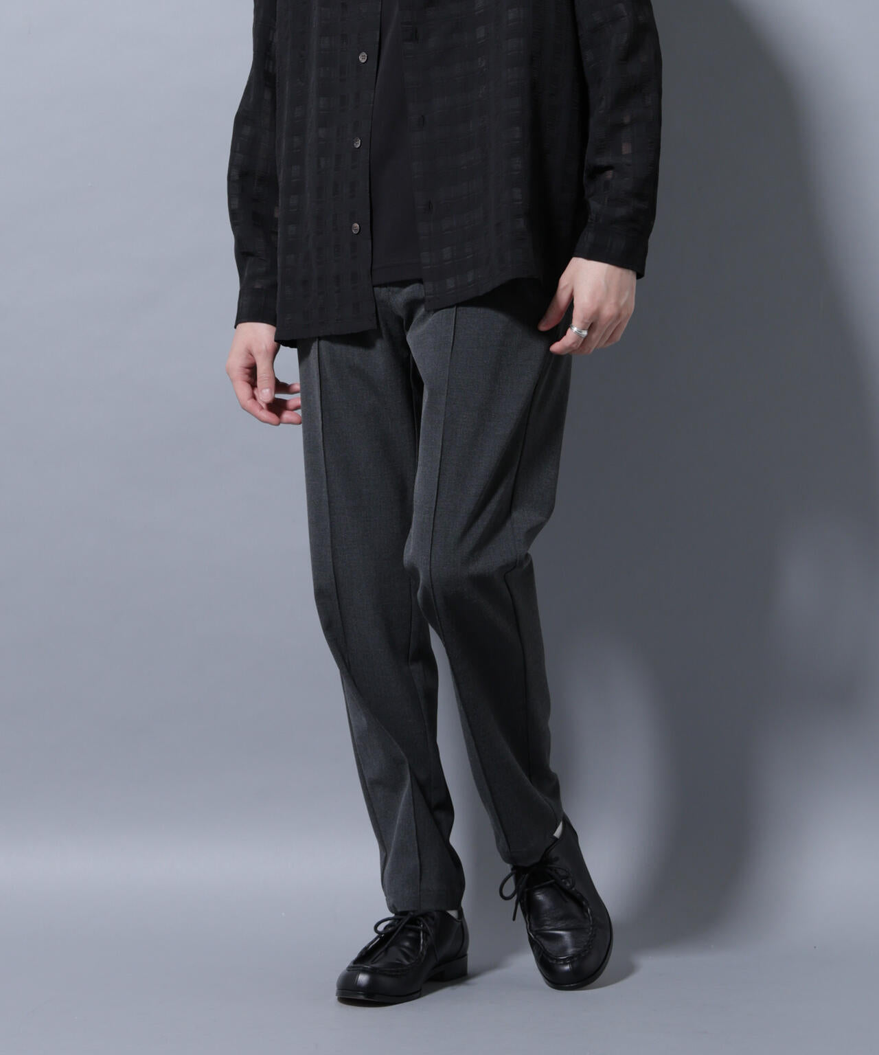 サイドリブストレッチイージーパンツ