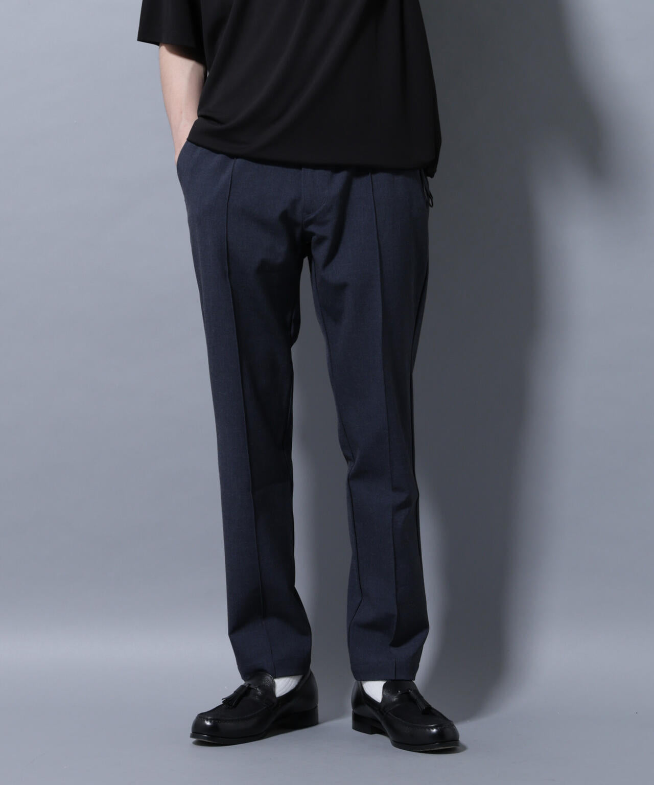 サイドリブストレッチイージーパンツ