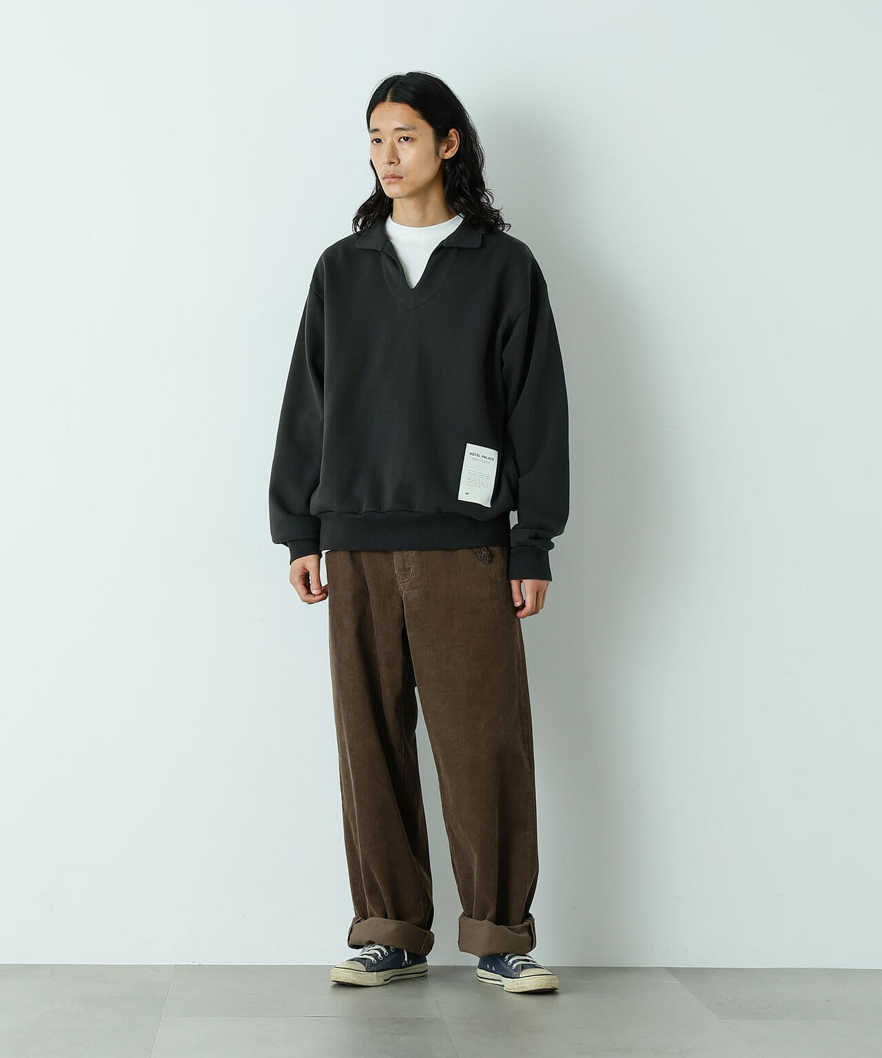 「HOTEL PALACE」 ワイドストレートコーデュロイパンツ