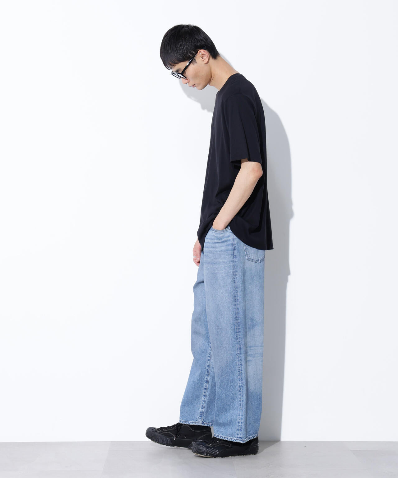 AUTHENコラボ SILKNIZED DENIM ワイドレッグ(セットアップ可)