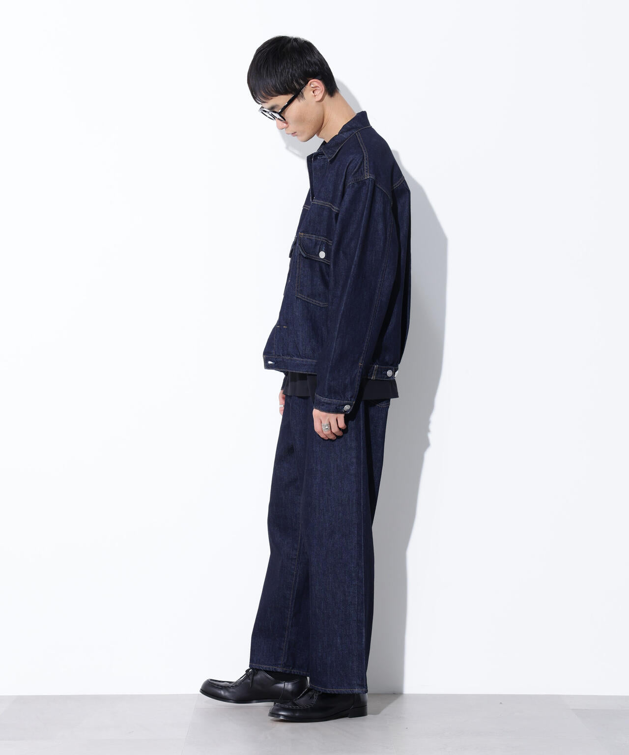 AUTHENコラボ SILKNIZED DENIM ワイドレッグ(セットアップ可)