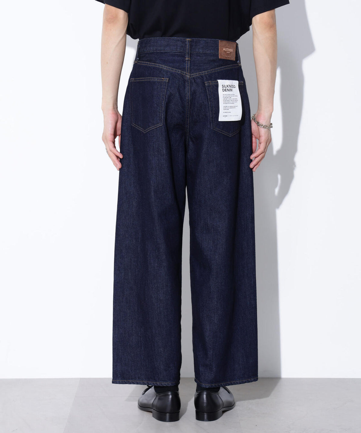 AUTHENコラボ SILKNIZED DENIM ワイドレッグ(セットアップ可)