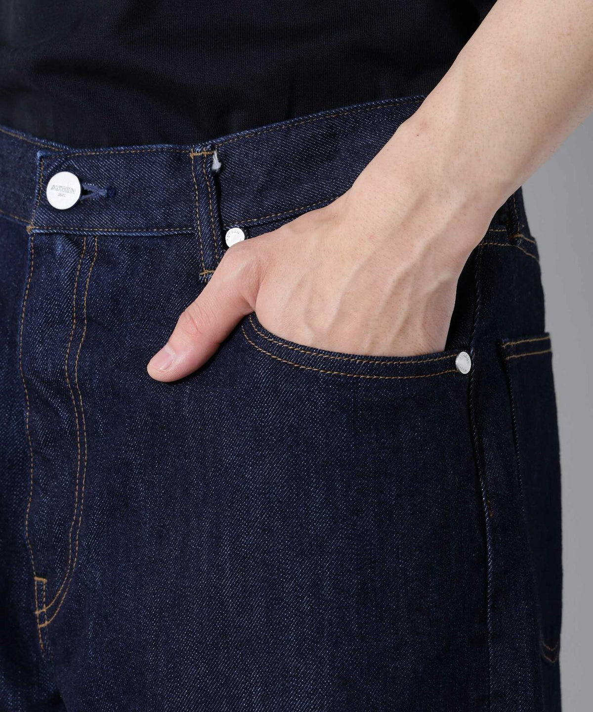 AUTHENコラボ SILKNIZED DENIM ワイドレッグ(セットアップ可)