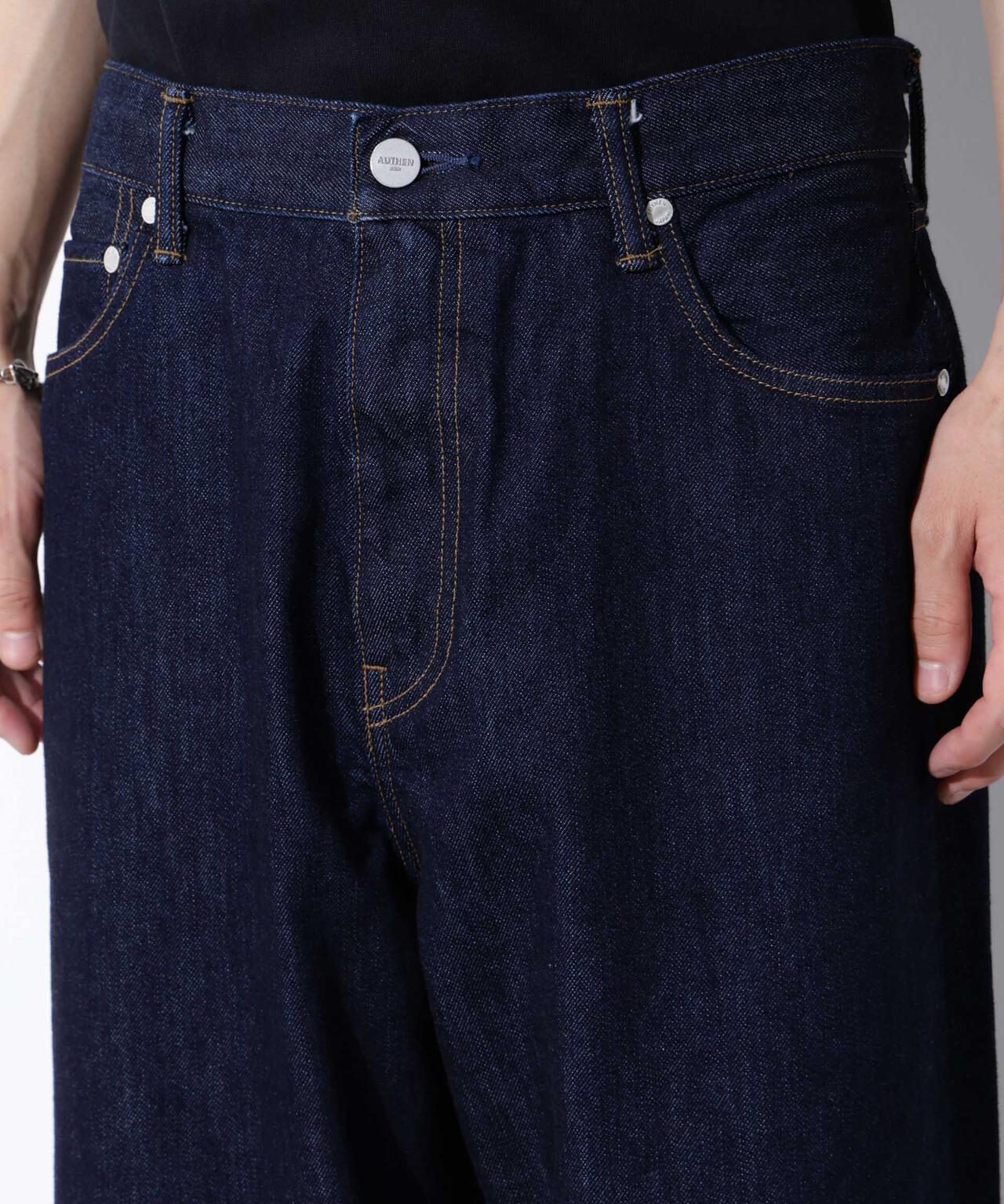 AUTHENコラボ SILKNIZED DENIM ワイドレッグ(セットアップ可)