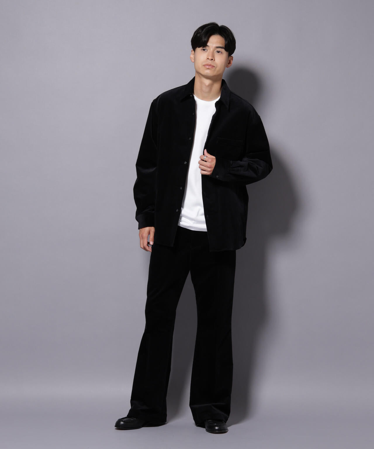 AIRコーデュロイ ライトフレアパンツ/STRETCH(セットアップ可)