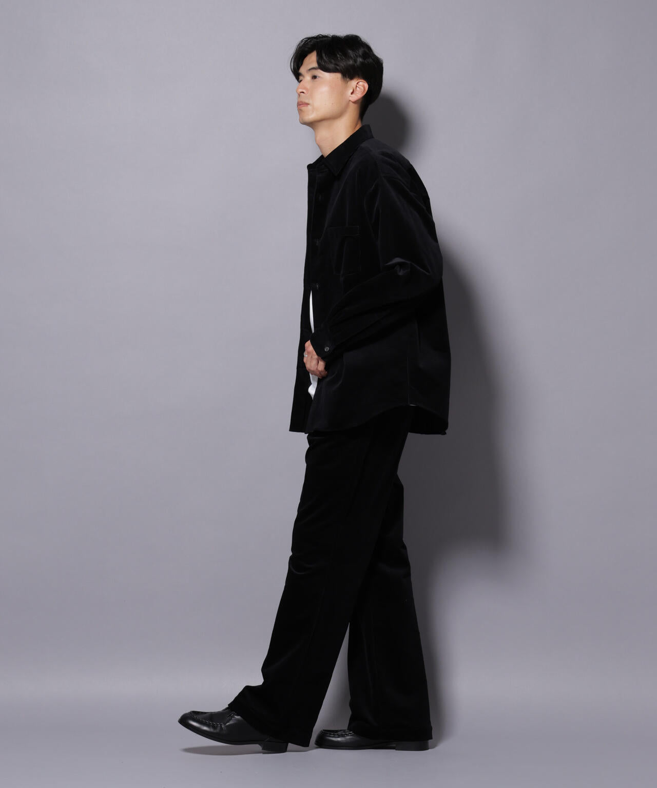 AIRコーデュロイ ライトフレアパンツ/STRETCH(セットアップ可)