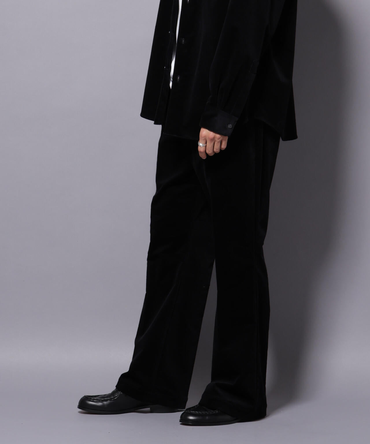 AIRコーデュロイ ライトフレアパンツ/STRETCH(セットアップ可)