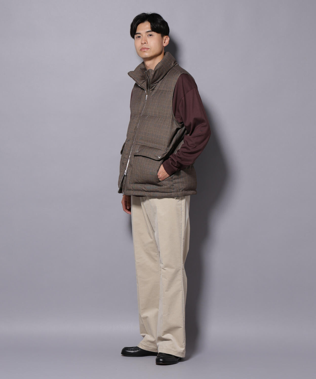 AIRコーデュロイ ライトフレアパンツ/STRETCH(セットアップ可)