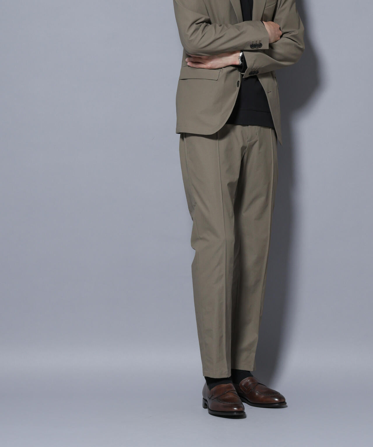 「N TROUSERS BASIC」TEXBRID(R) ツイルパンツ/ストレッチ・撥水(セットアップ可)